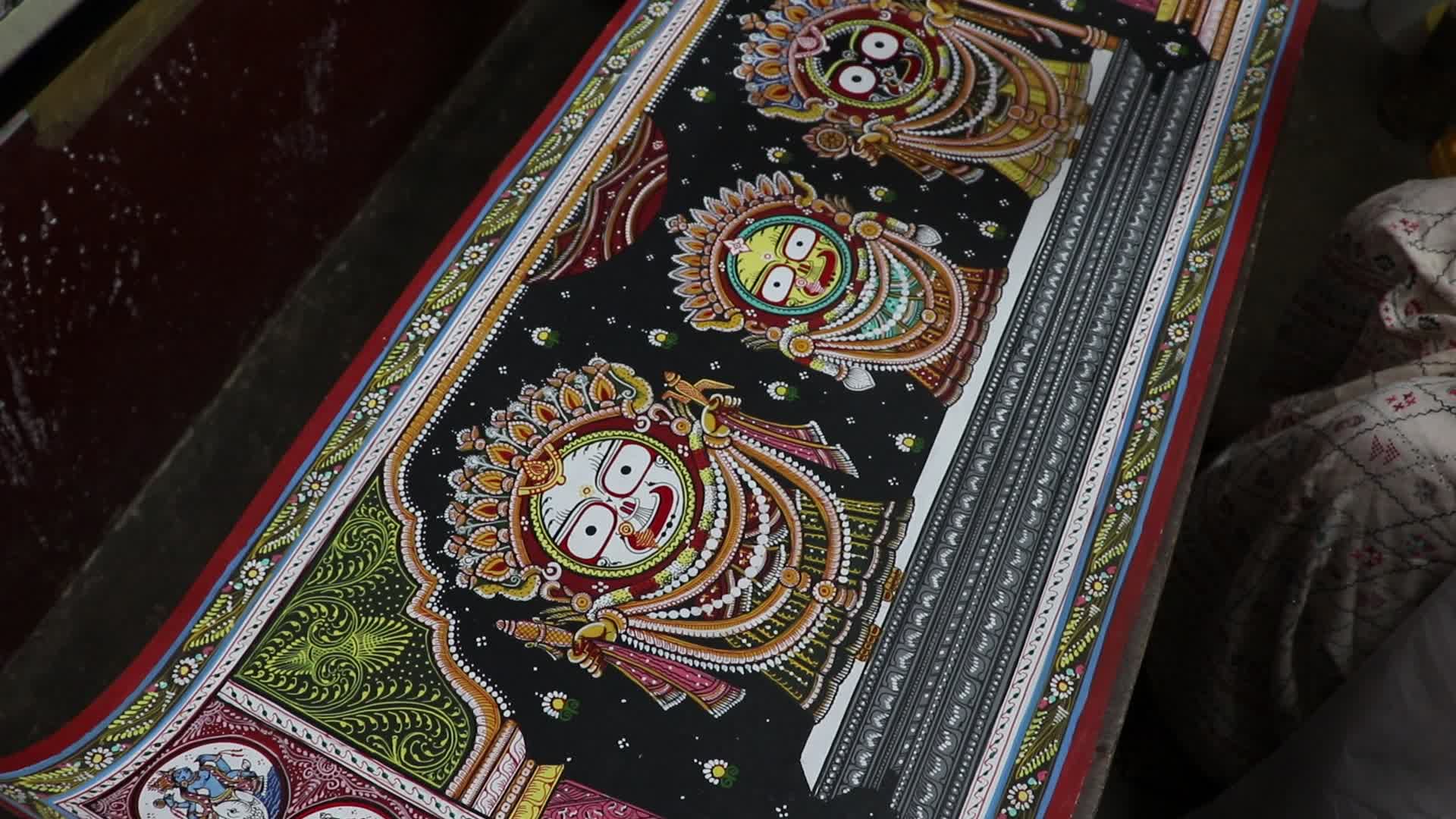 Raghurajpur heritage handicraft village in Odisha , India.
