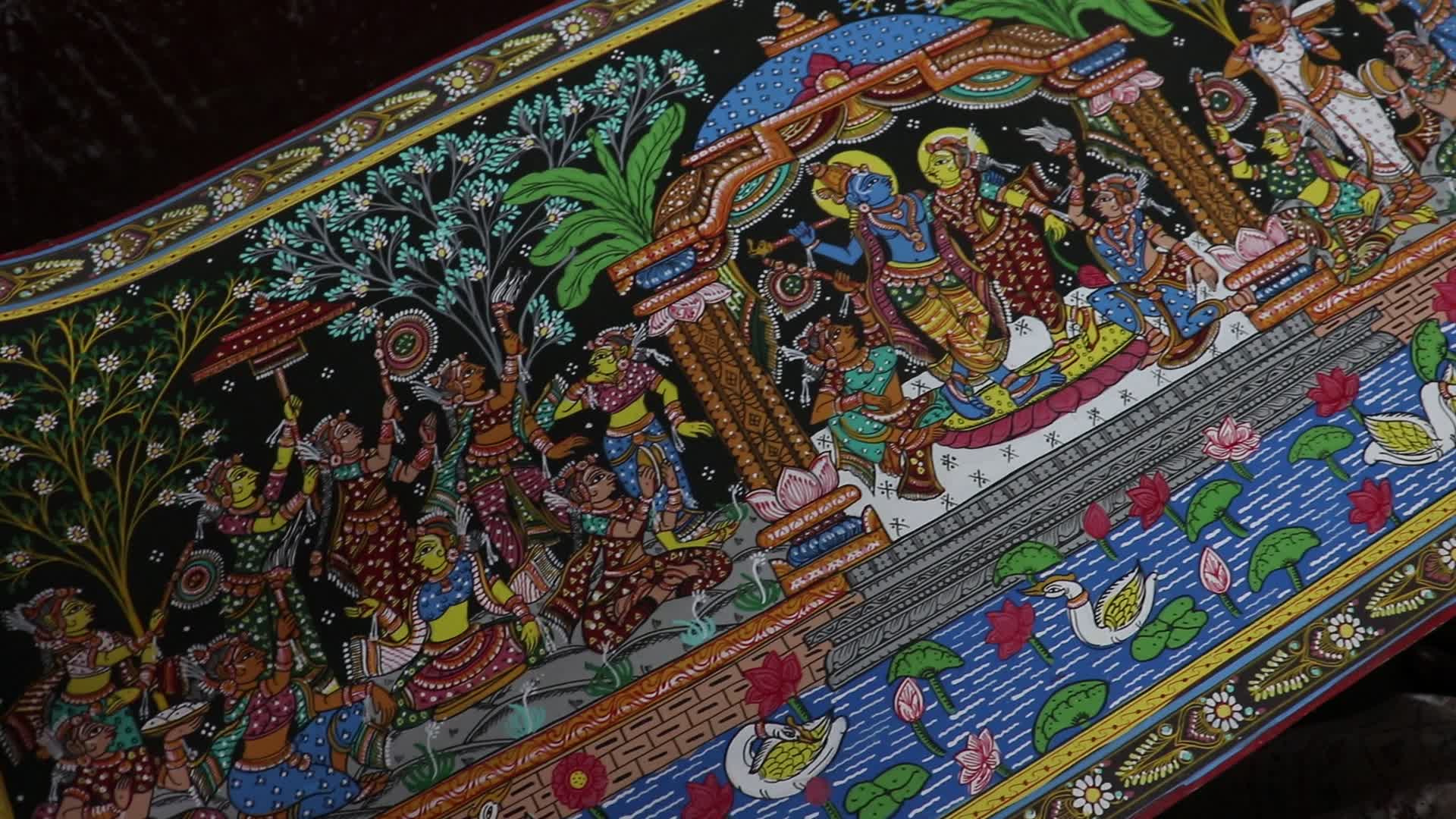 Raghurajpur heritage handicraft village in Odisha , India.