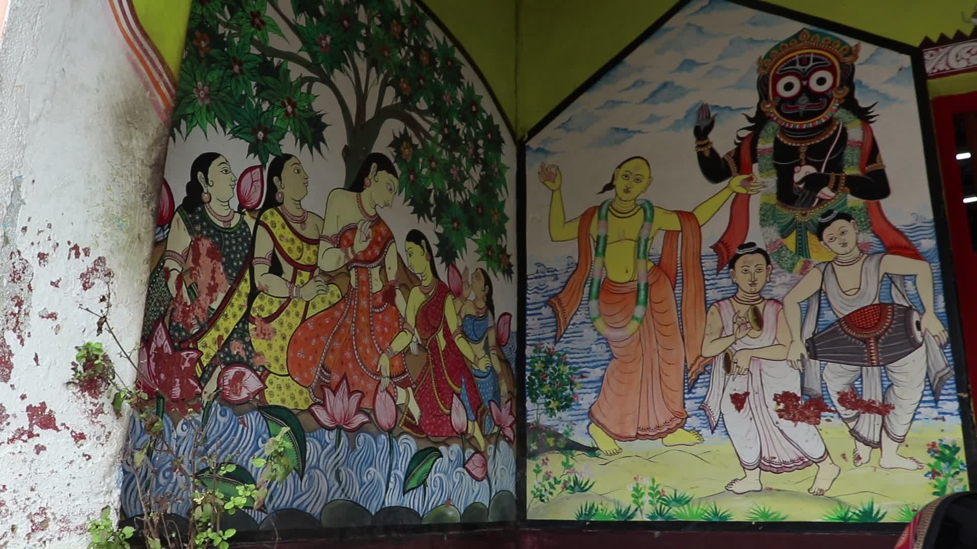 Raghurajpur heritage handicraft village in Odisha , India.