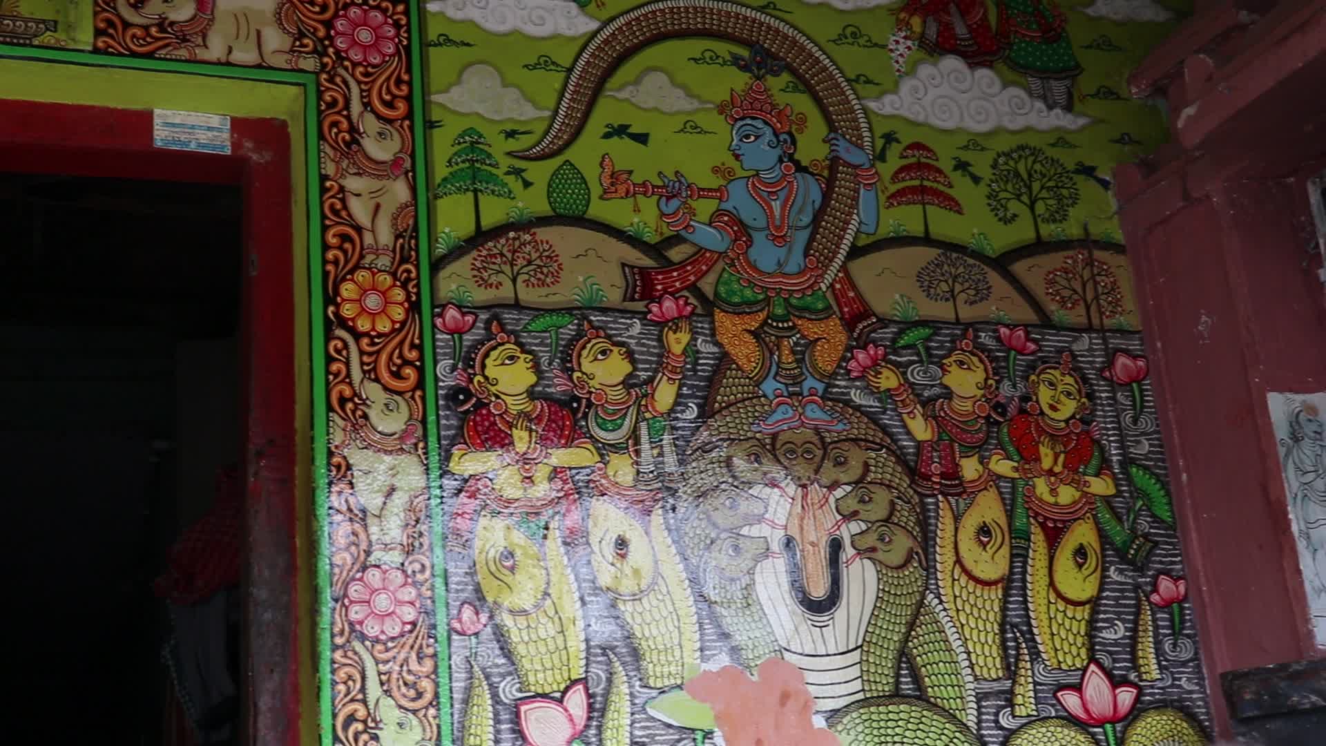 Raghurajpur heritage handicraft village in Odisha , India.