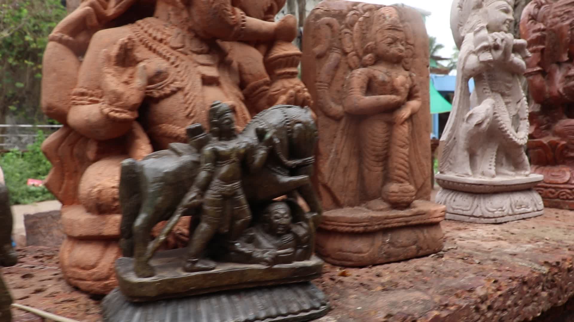 Raghurajpur heritage handicraft village in Odisha , India.