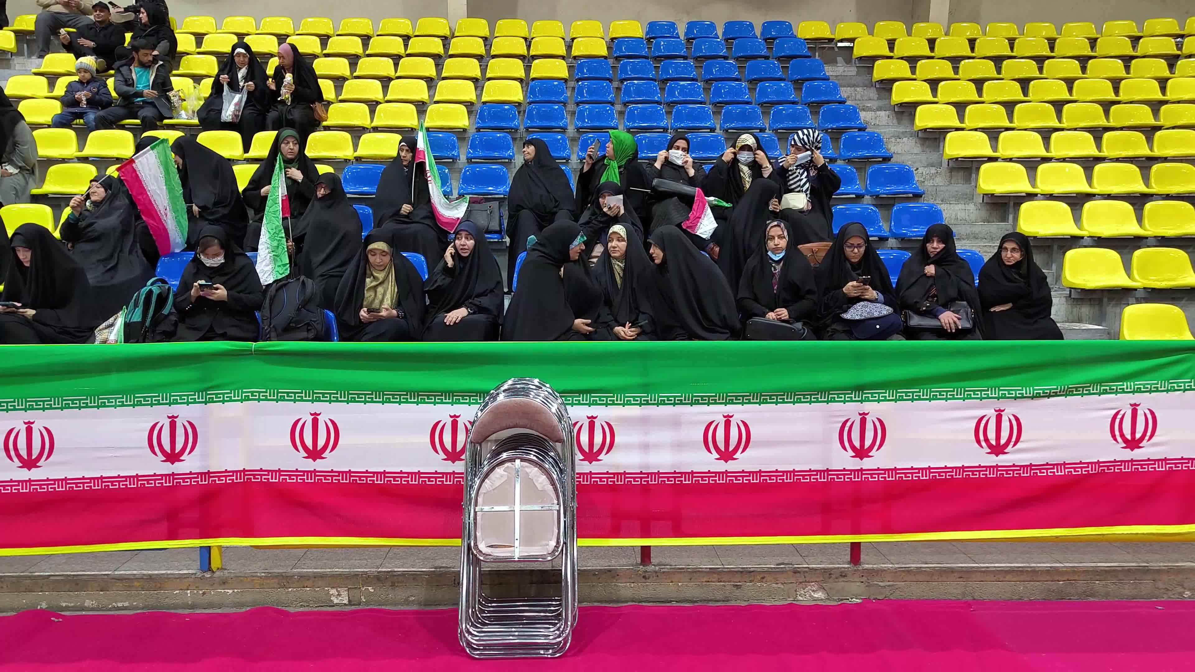 Electoral campaign for Iranian conservative politician, Hamid Rasaee, in Tehran