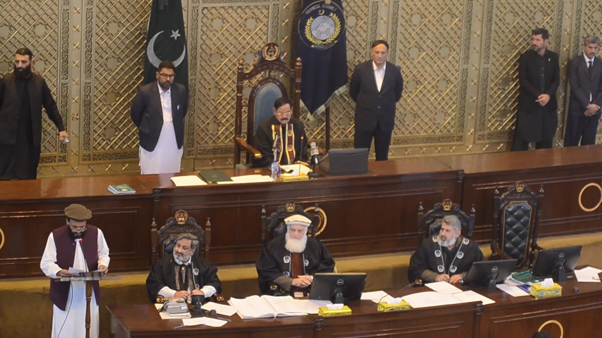 Newly elected members of the KPK provincial assembly take oath in Peshawar 