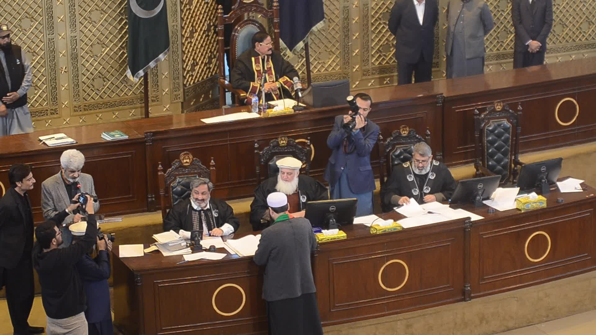 Newly elected members of the KPK provincial assembly take oath in Peshawar 