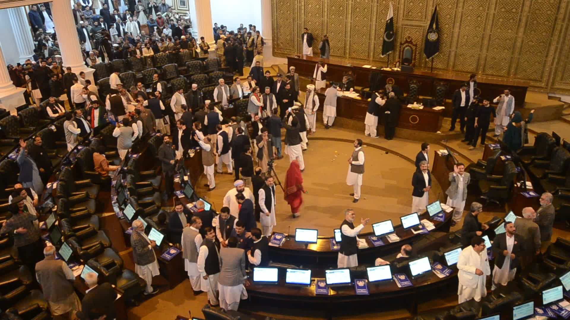Newly elected members of the KPK provincial assembly take oath in Peshawar 
