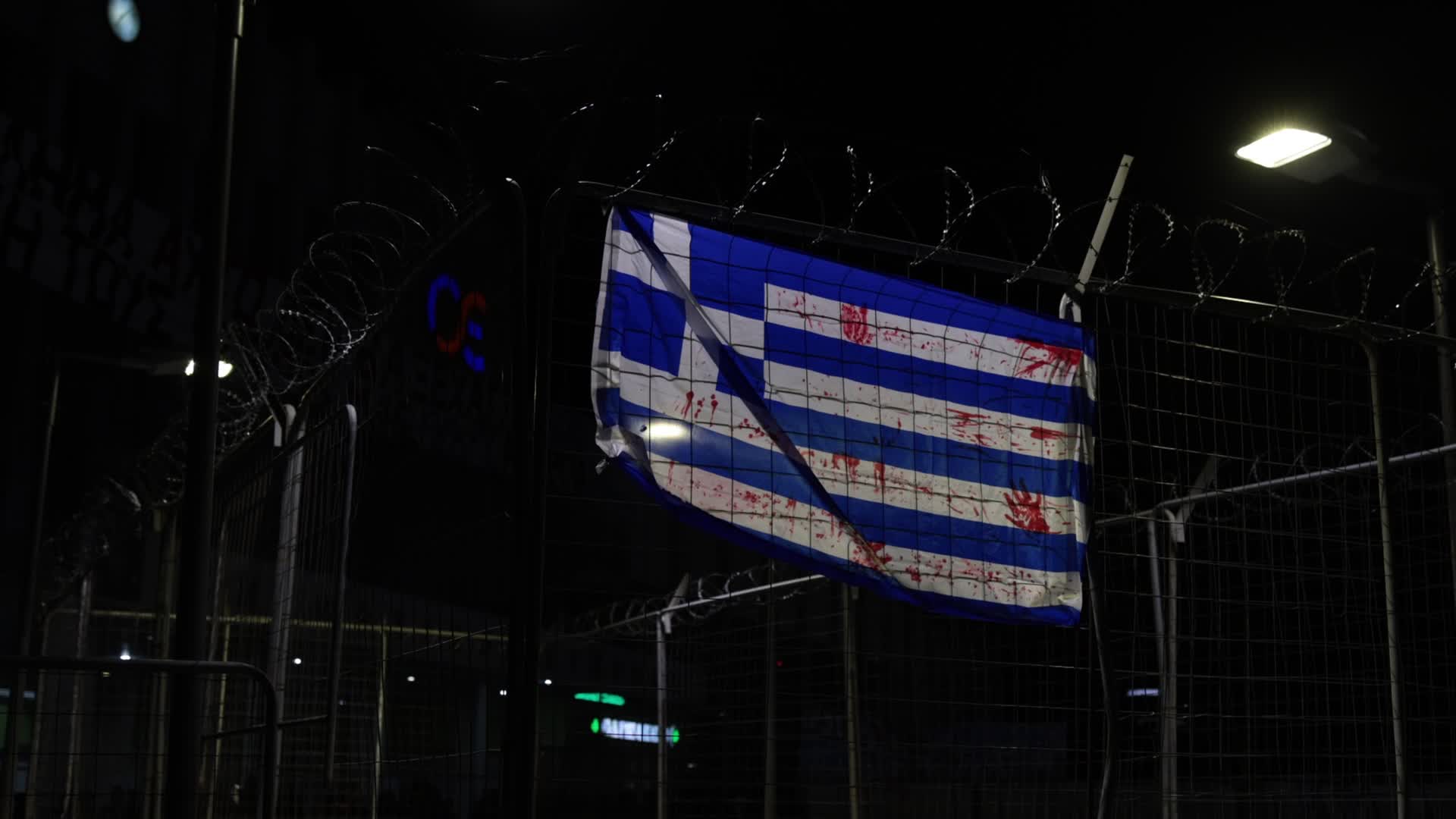 Protest during a 24-hour nationwide strike in Thessaloniki

