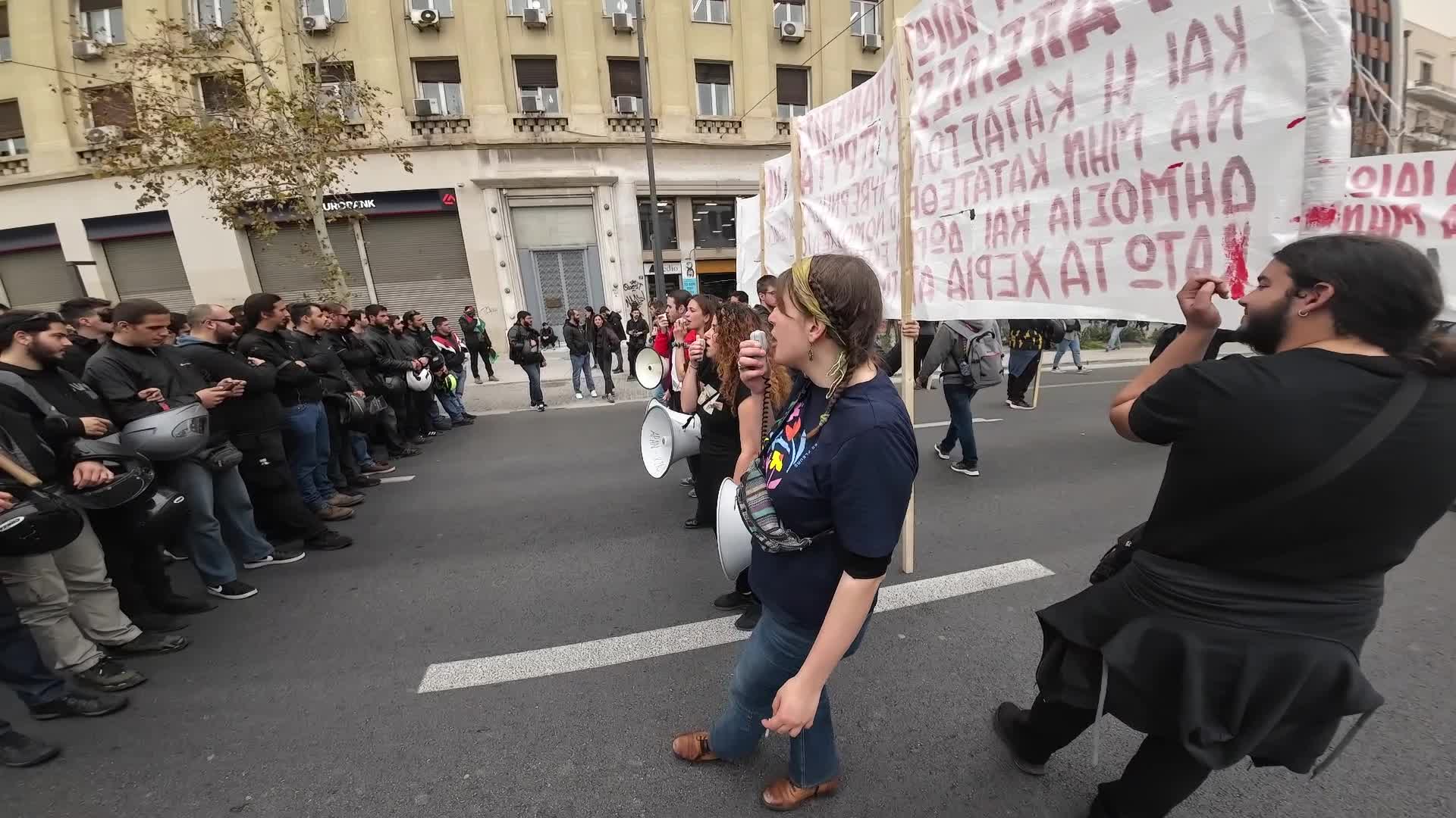 Protest Against The Non-state Universities In Athens