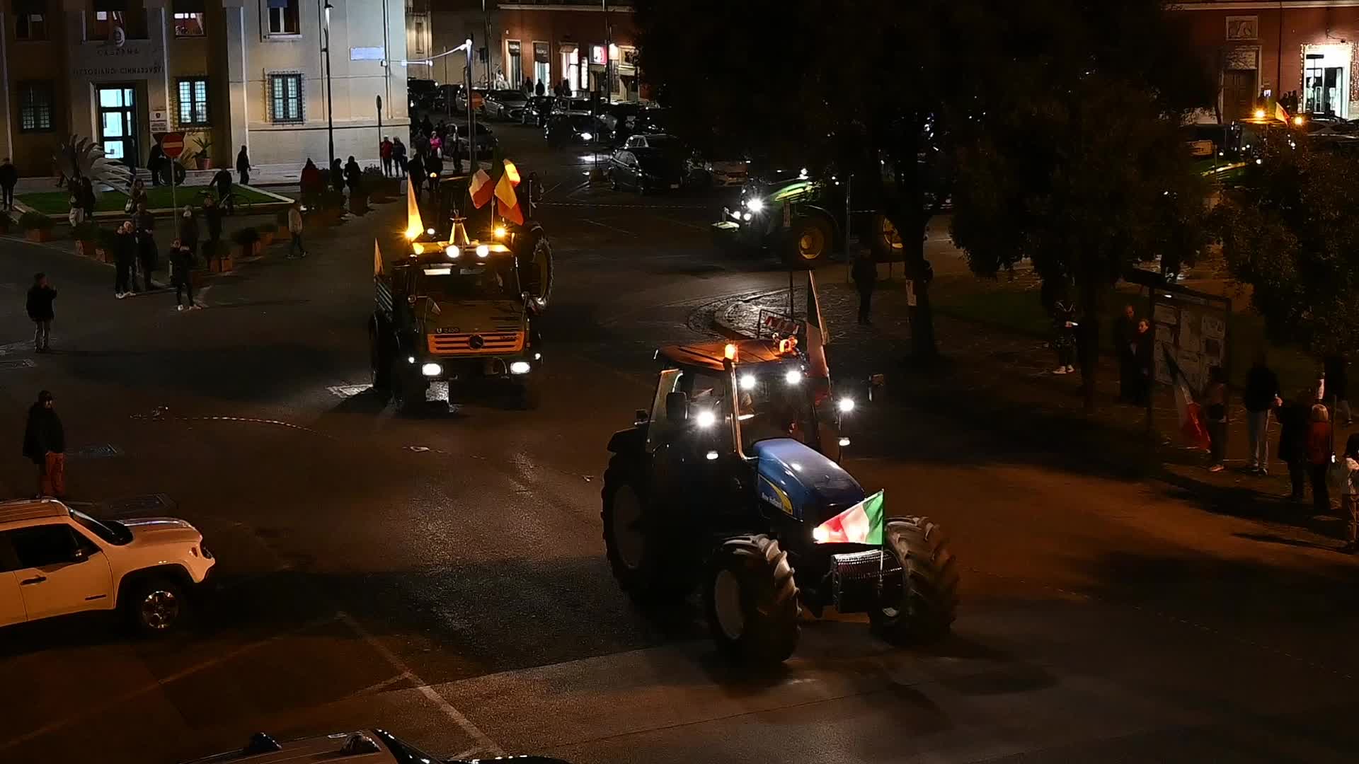 Farmers protest with tractors