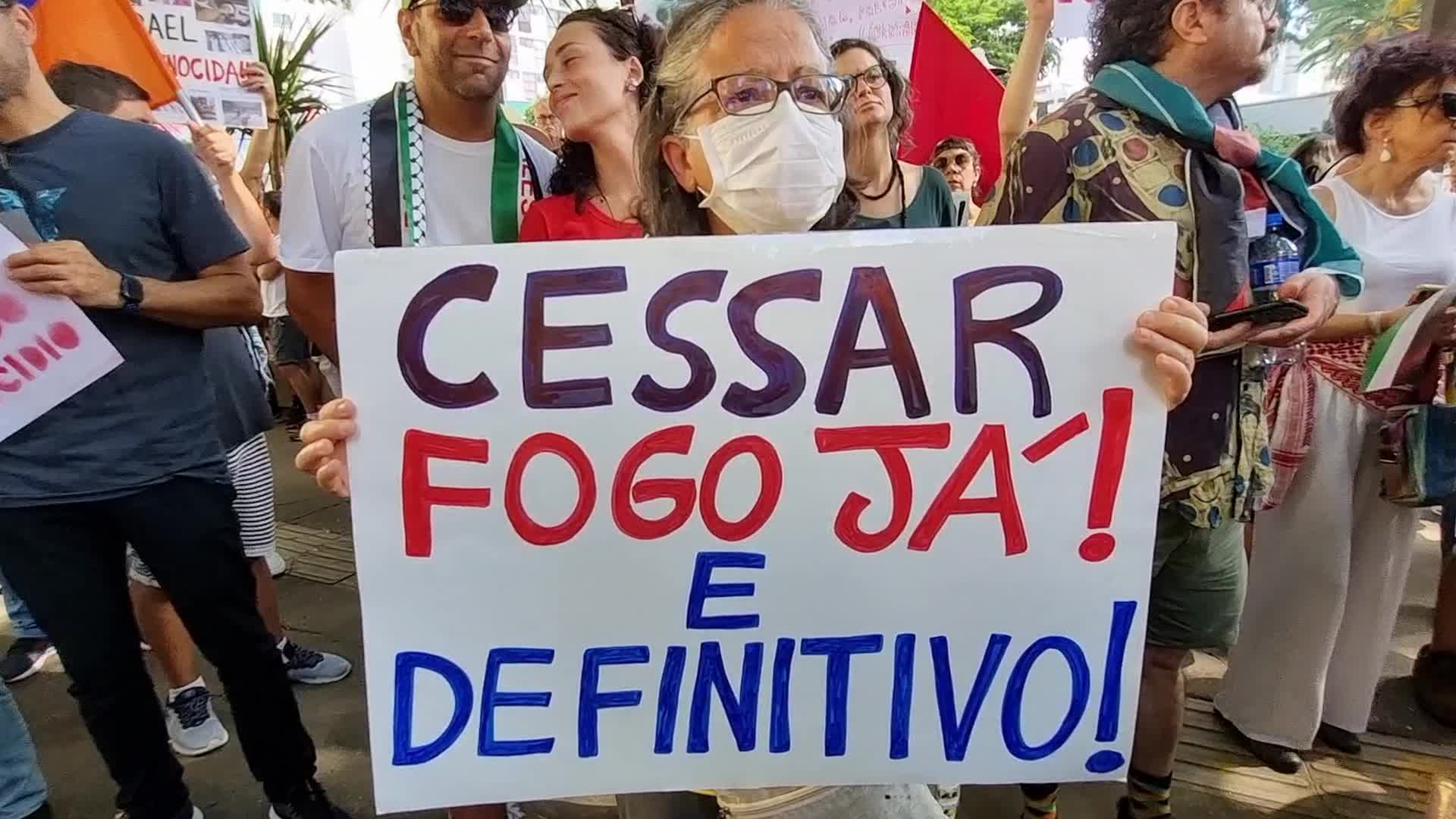 Pro Palestine Rally In Sao Paulo, Brazil
