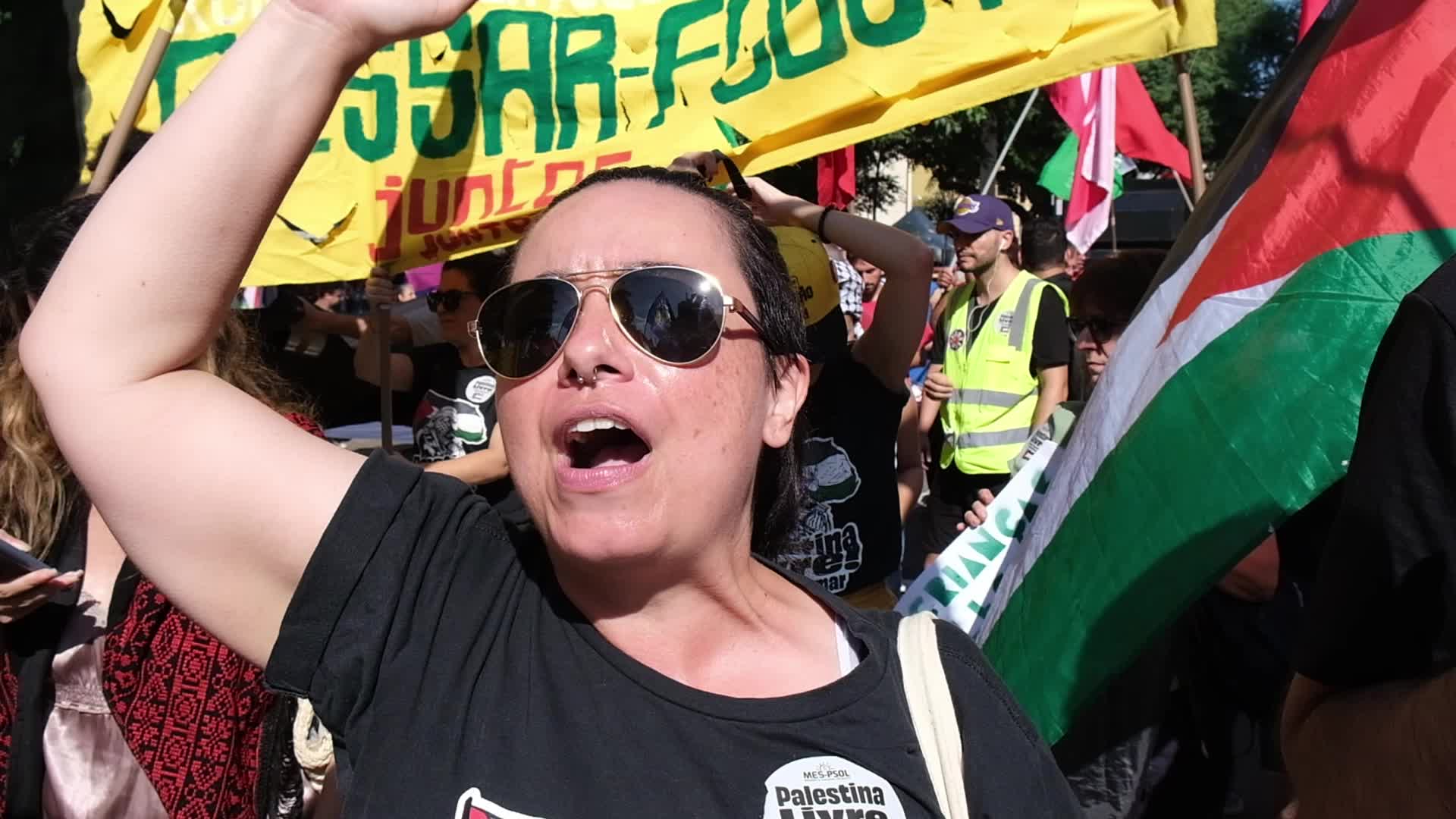 Demonstration In Support Of Palestine in Sao Paulo, Brazil