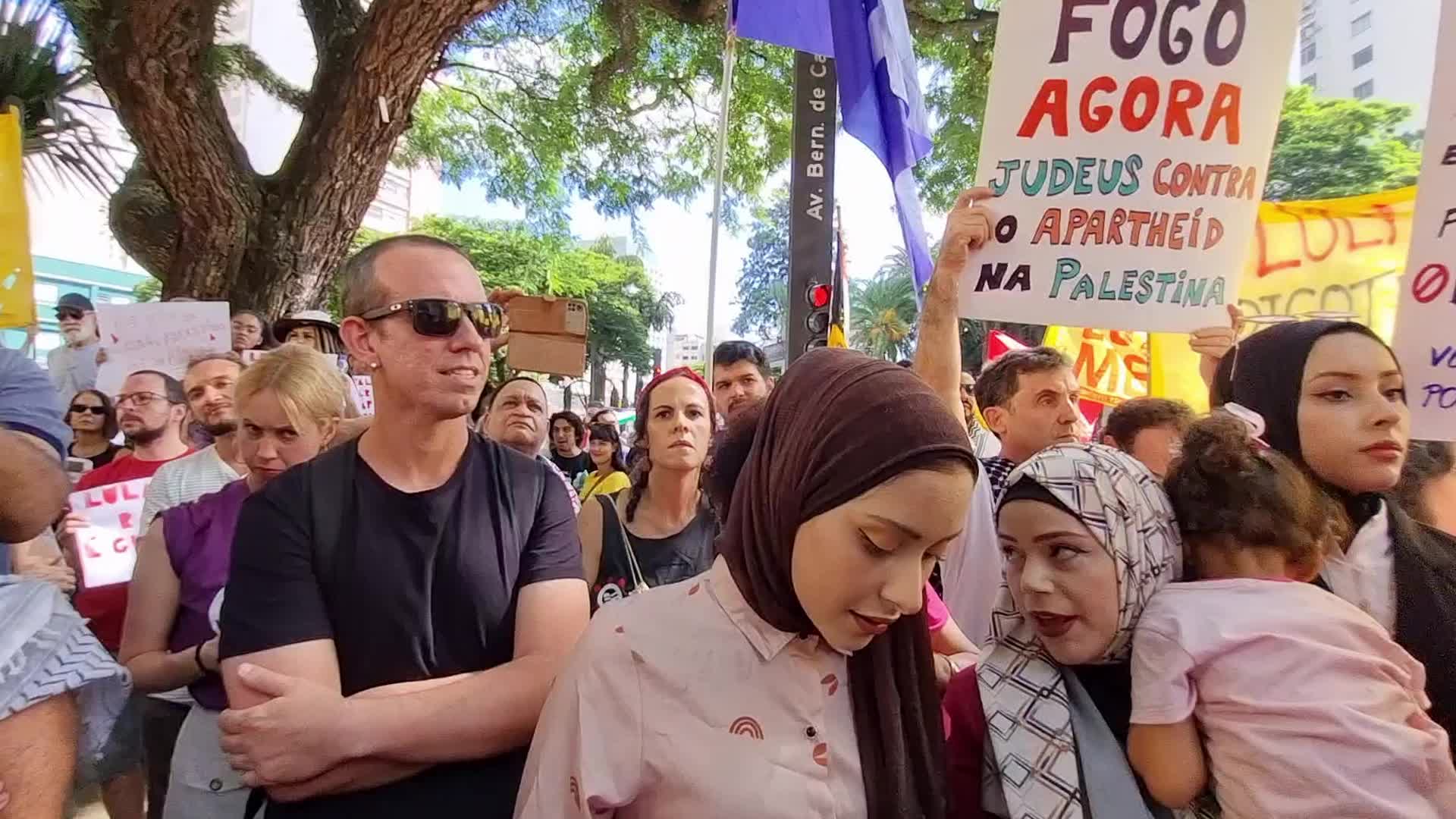 Pro Palestine Rally In Sao Paulo, Brazil