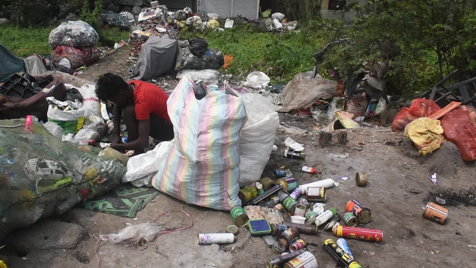 Recycling yard in Kolkata, India
