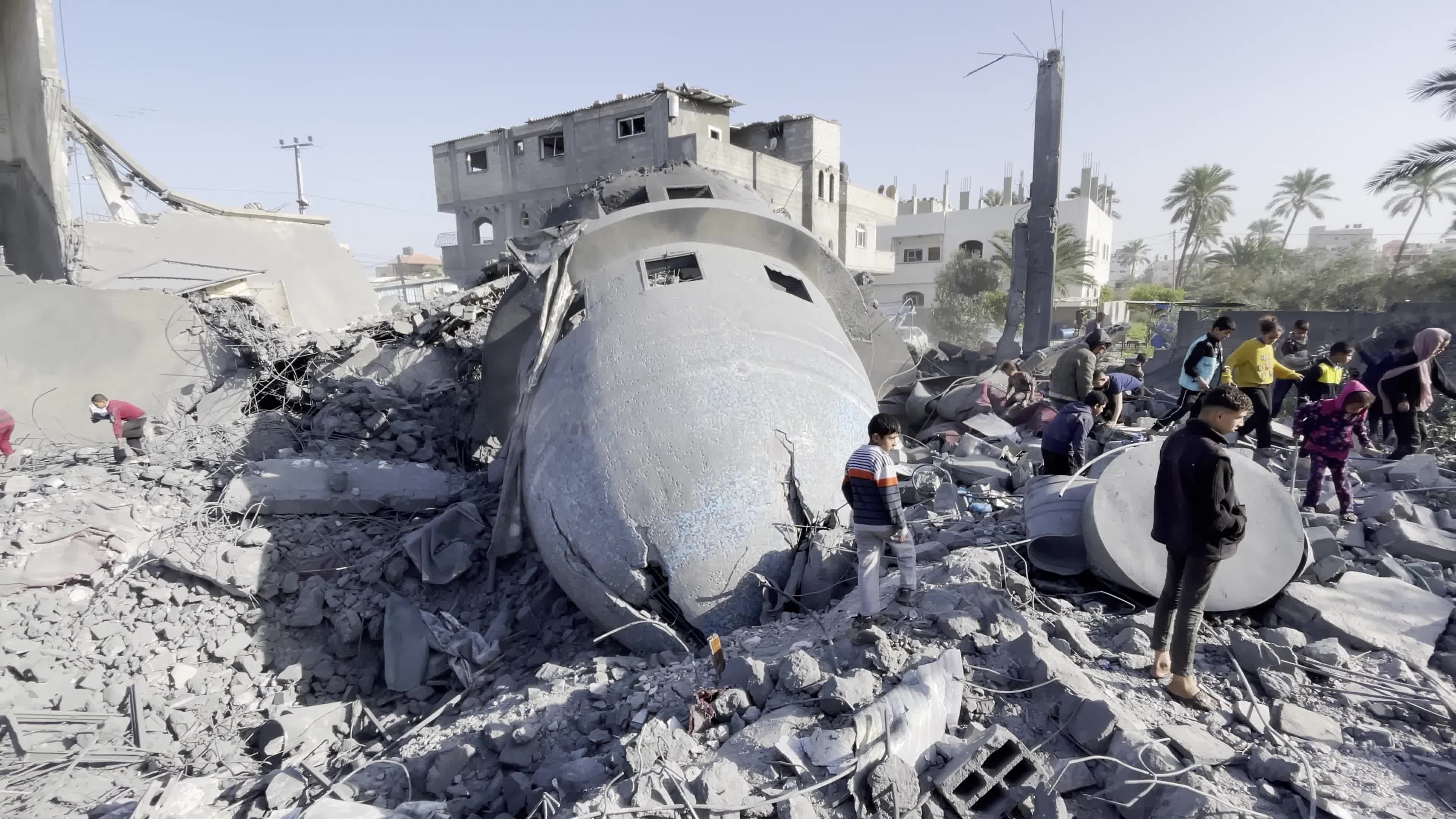 Aftermath of Israeli Airstrike In Gaza, Palestine