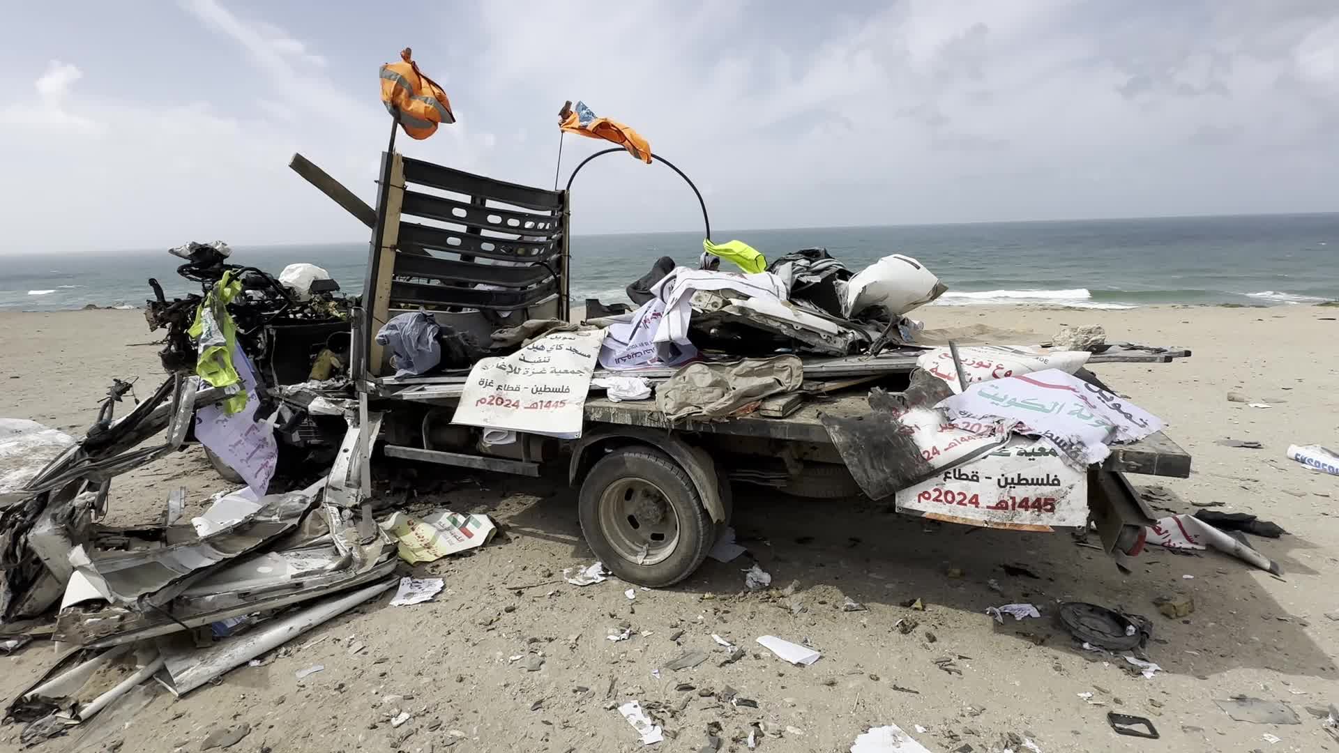 Airstrike Hits Humanitarian Aid Truck in Gaza Amidst Hamas-Israel Conflict