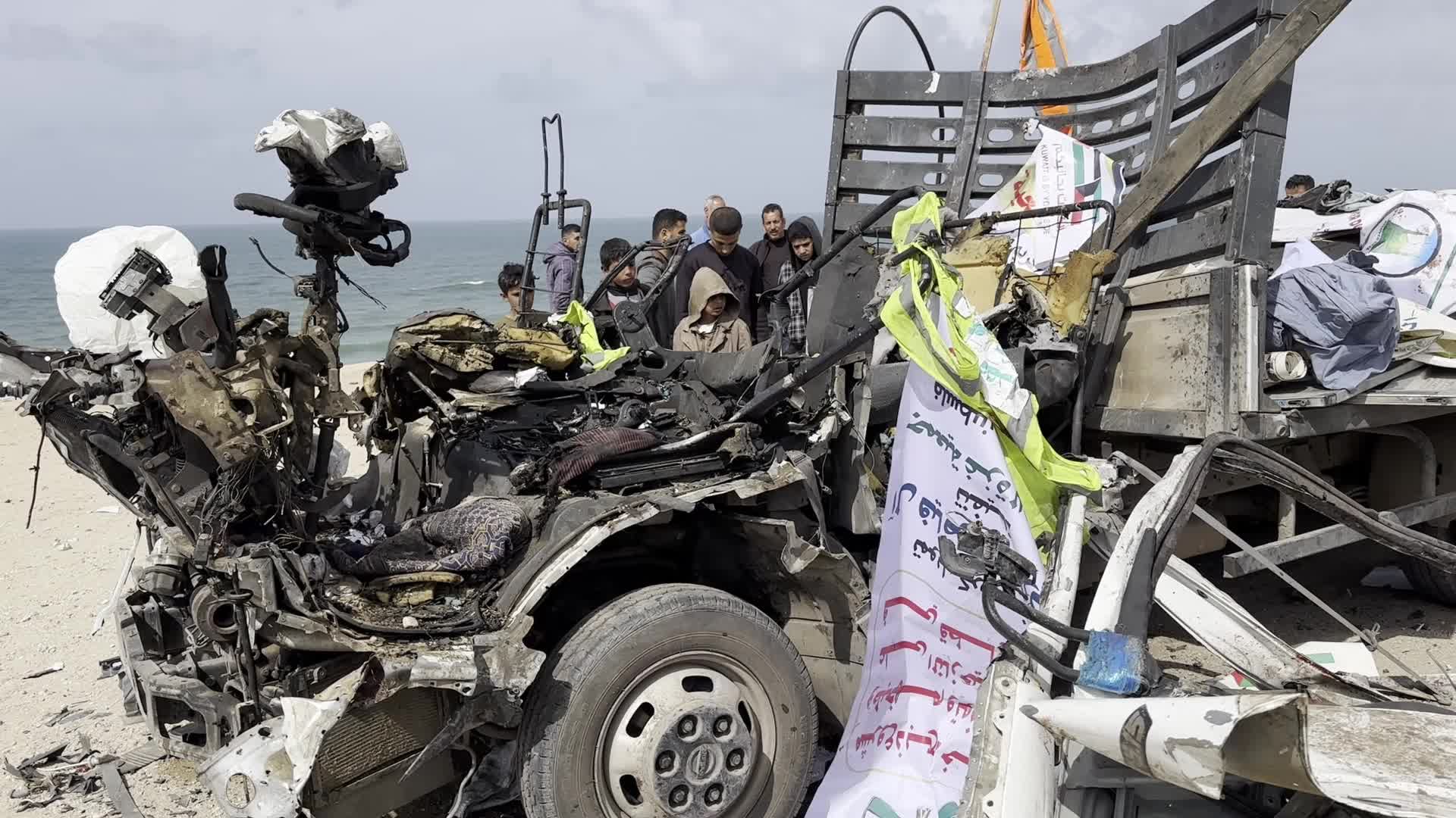 Airstrike Hits Humanitarian Aid Truck in Gaza Amidst Hamas-Israel Conflict