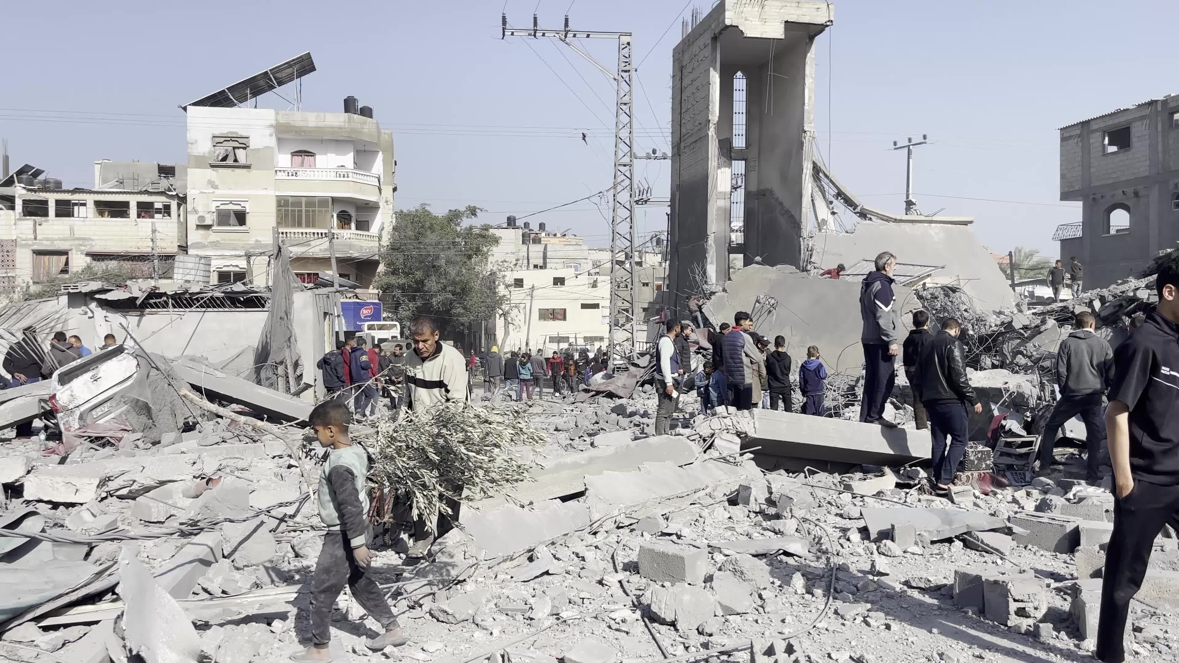 Home Destroyed by Israeli Airstrike in Gaza, Palestine