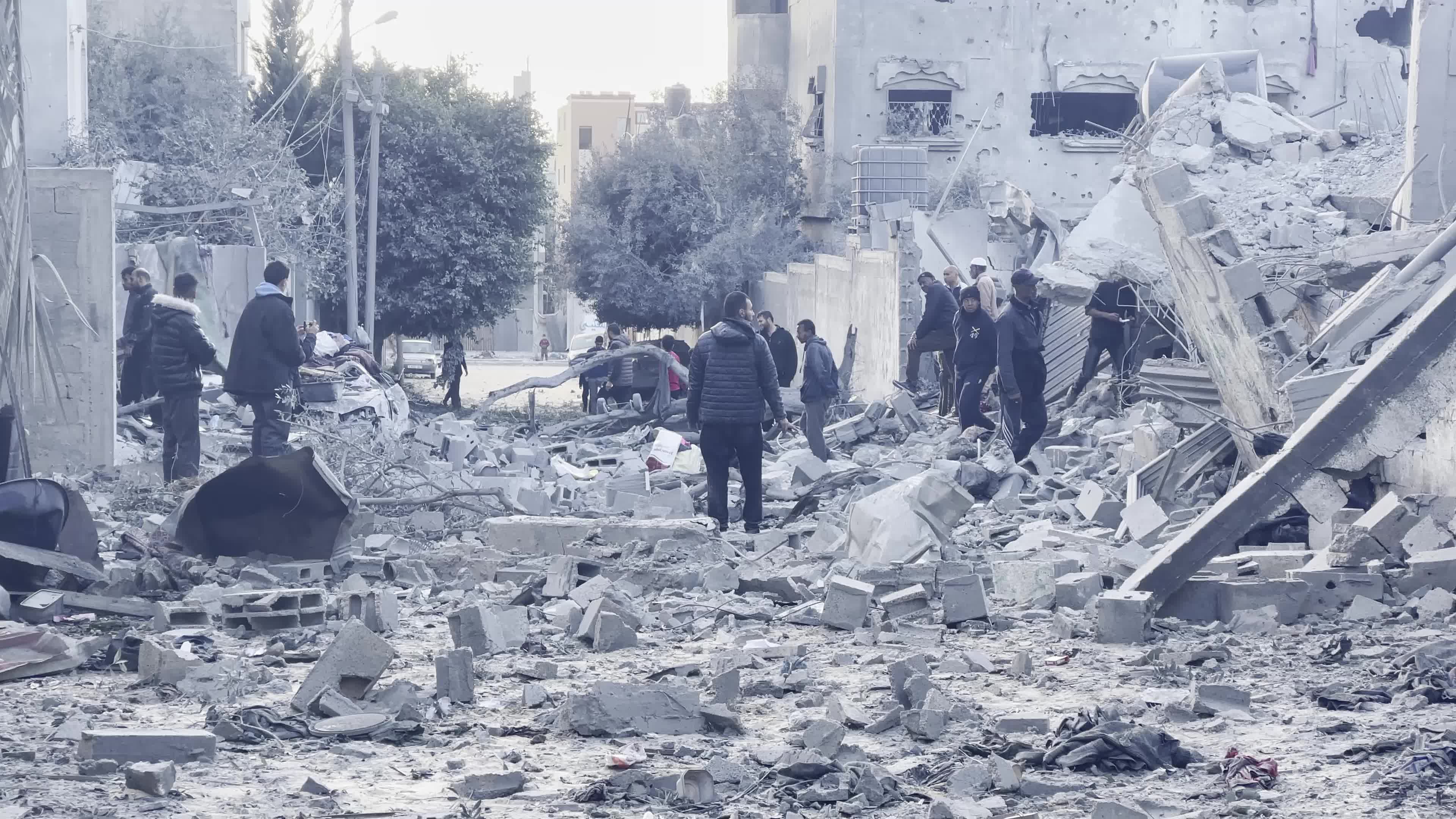 Home Destroyed by Israeli Airstrike in Gaza, Palestine