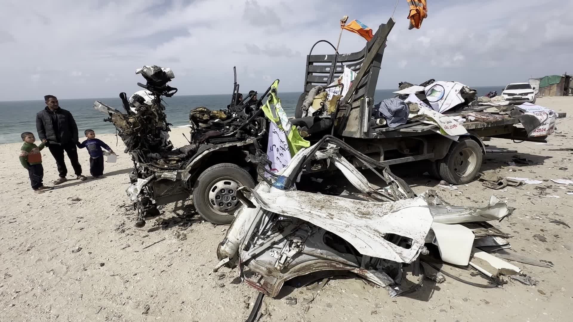 Airstrike Hits Humanitarian Aid Truck in Gaza Amidst Hamas-Israel Conflict