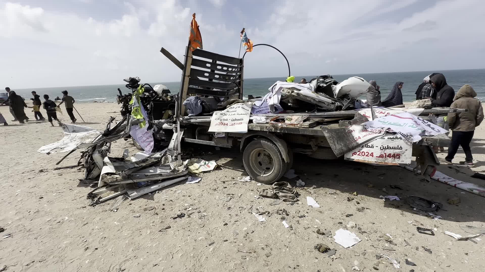 Airstrike Hits Humanitarian Aid Truck in Gaza Amidst Hamas-Israel Conflict