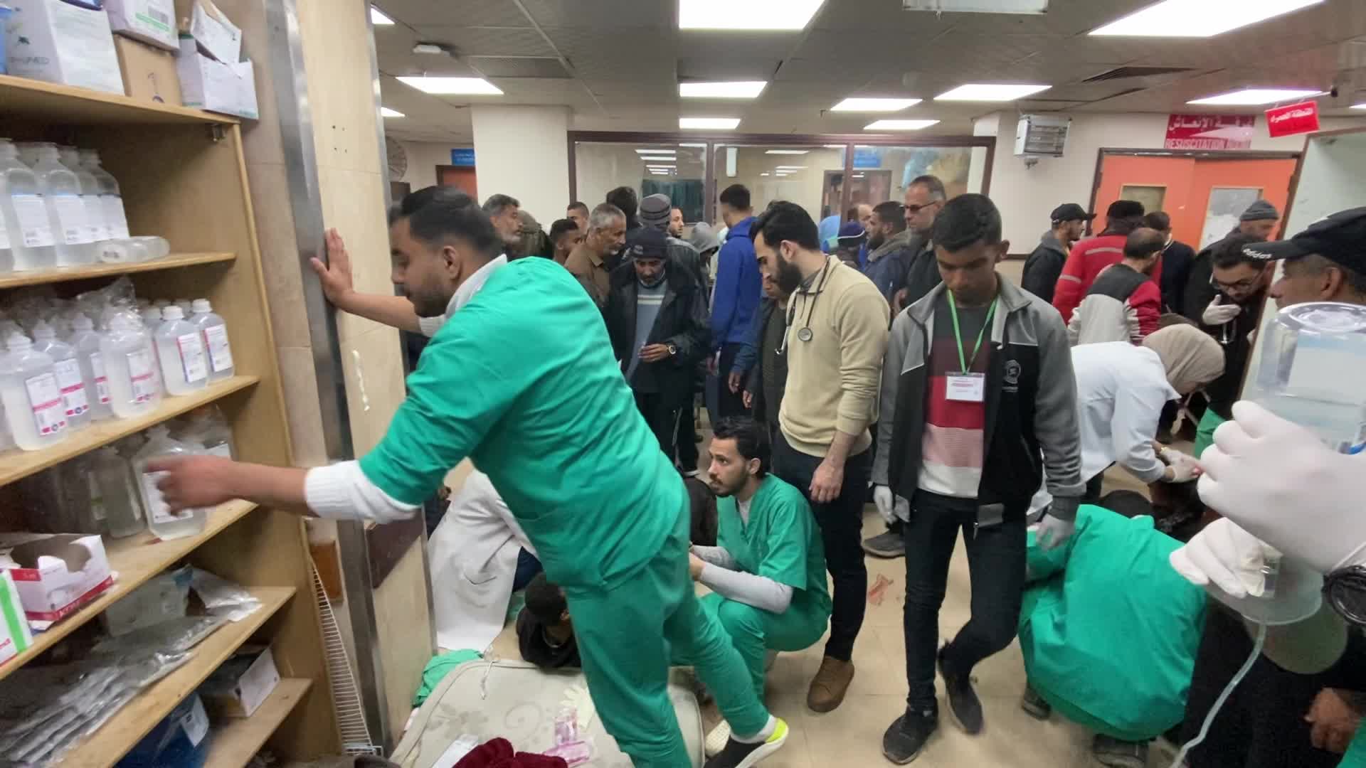 Injured Palestinians Following Israeli Airstrike In Gaza