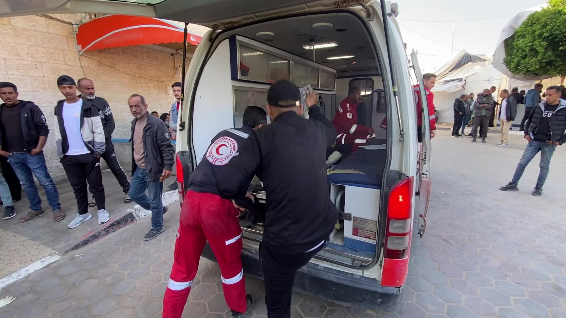 Injured Palestinians Following Israeli Airstrike In Gaza