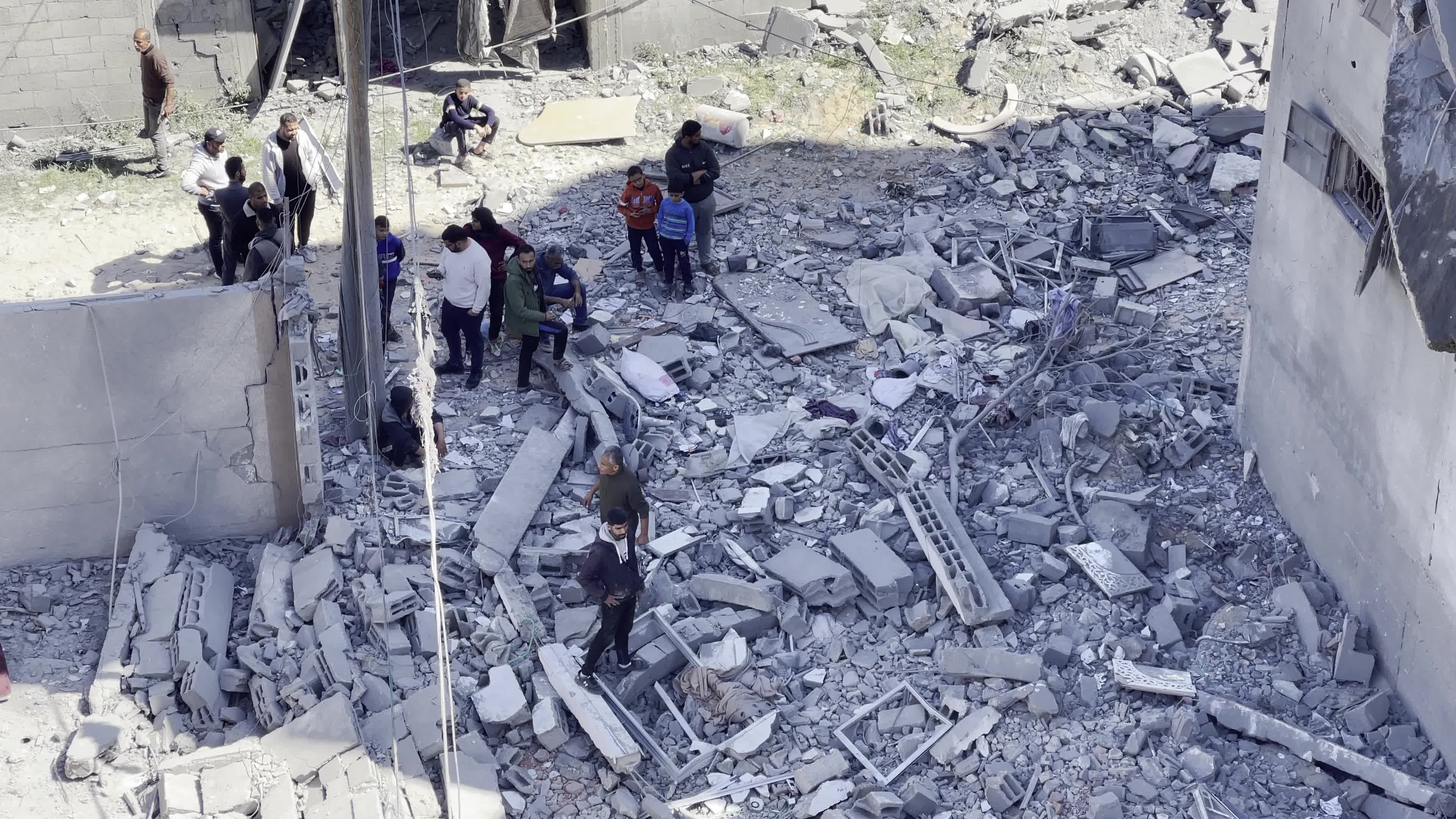 Israeli Airstrike Hit Building In Gaza, Palestine