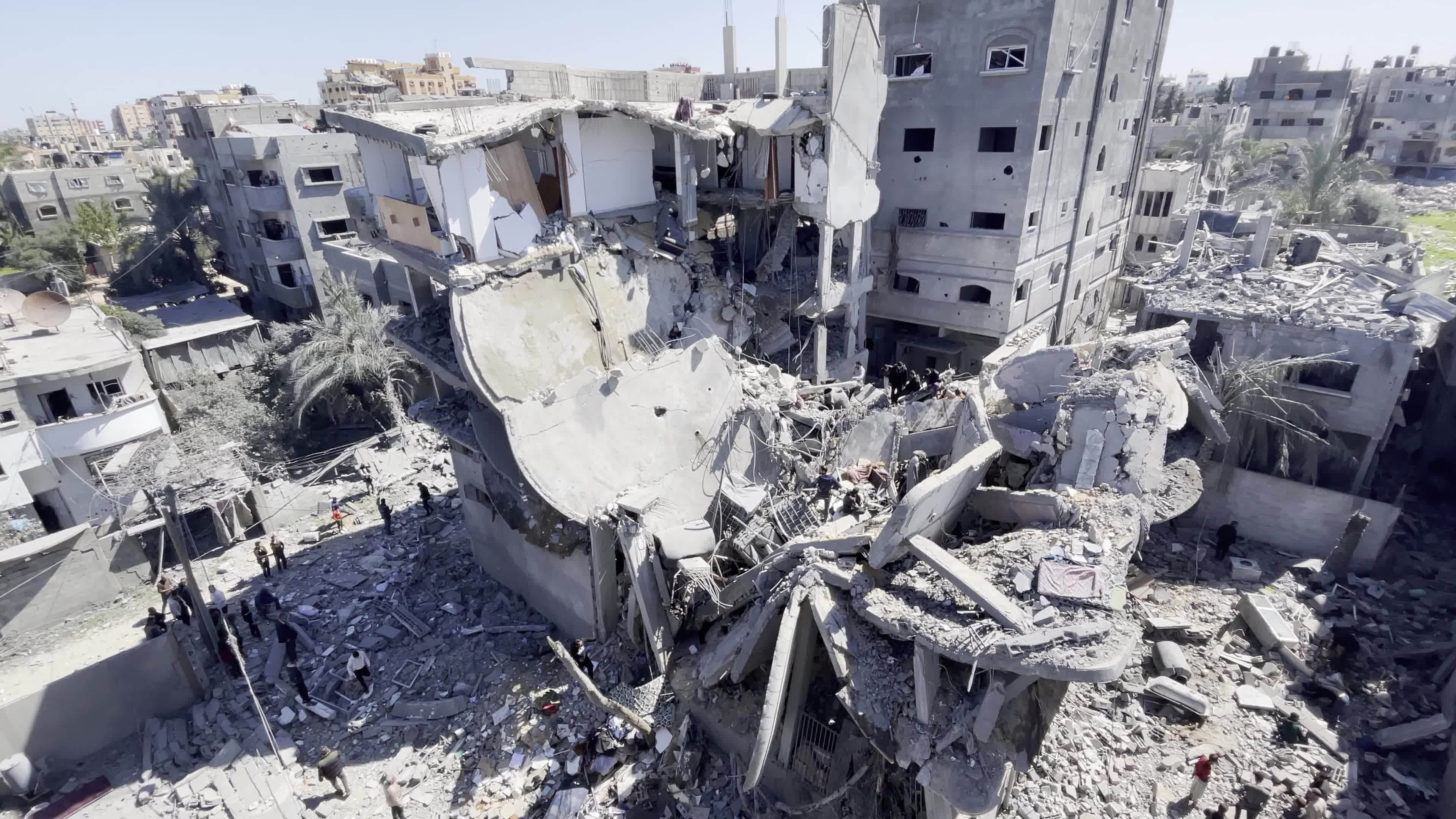 Israeli Airstrike Hit Building In Gaza, Palestine