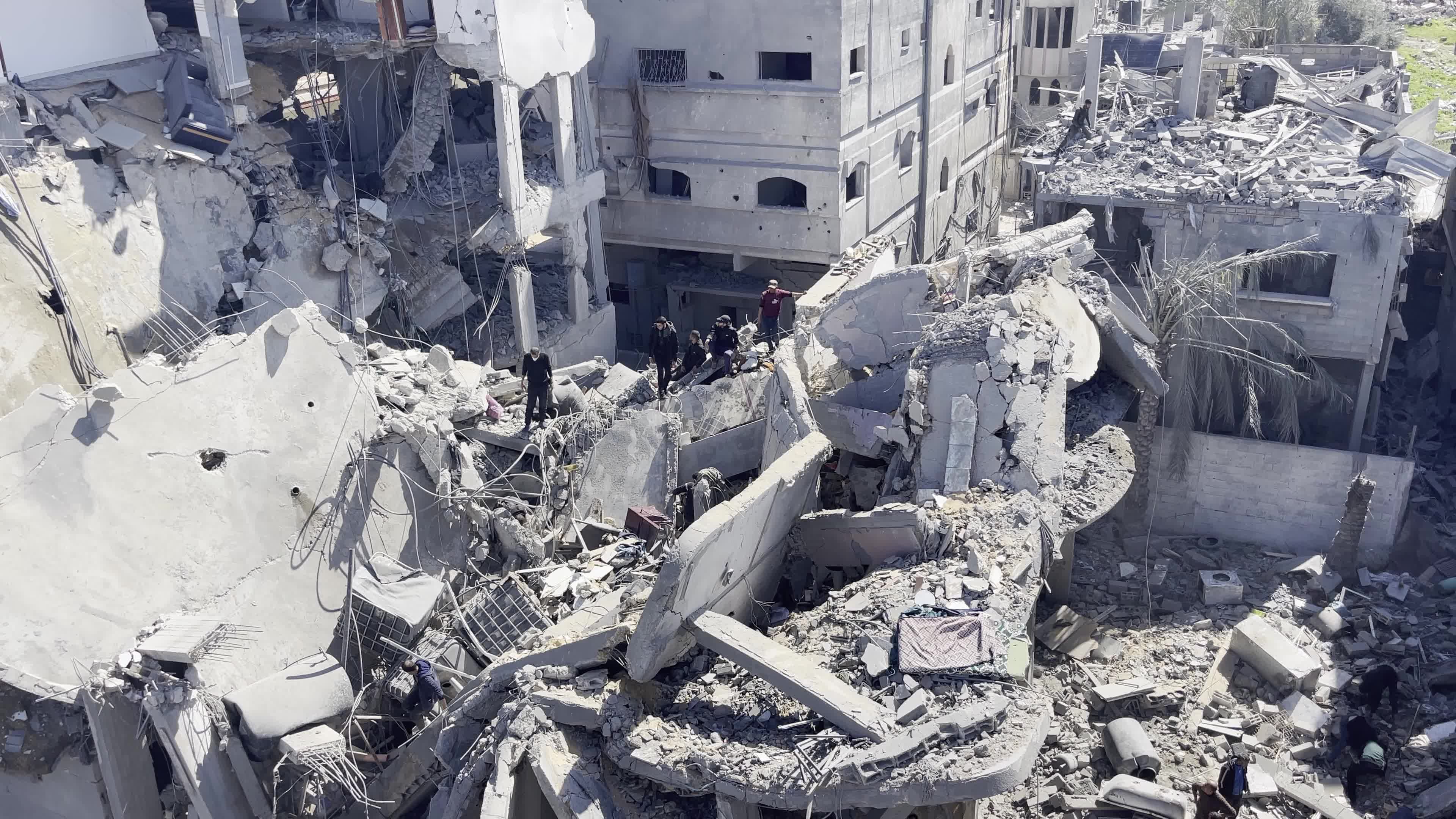 Israeli Airstrike Hit Building In Gaza, Palestine