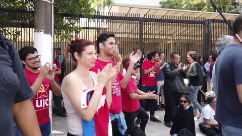 Demonstration against economic blockade of Cuba by USA