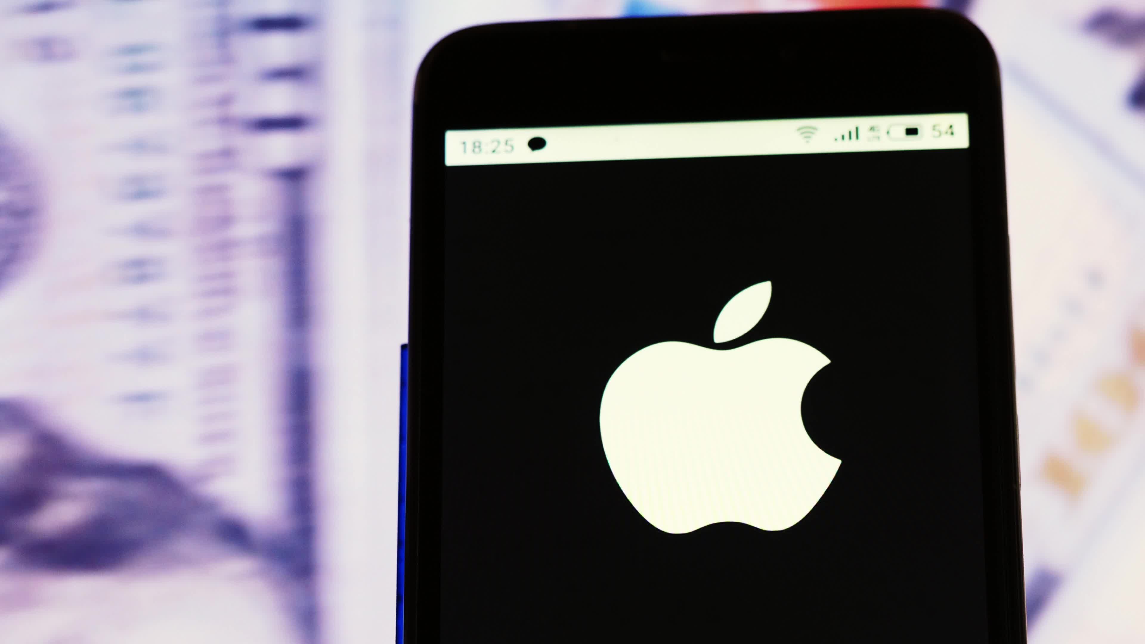 Video illustration the logo of Apple Inc.