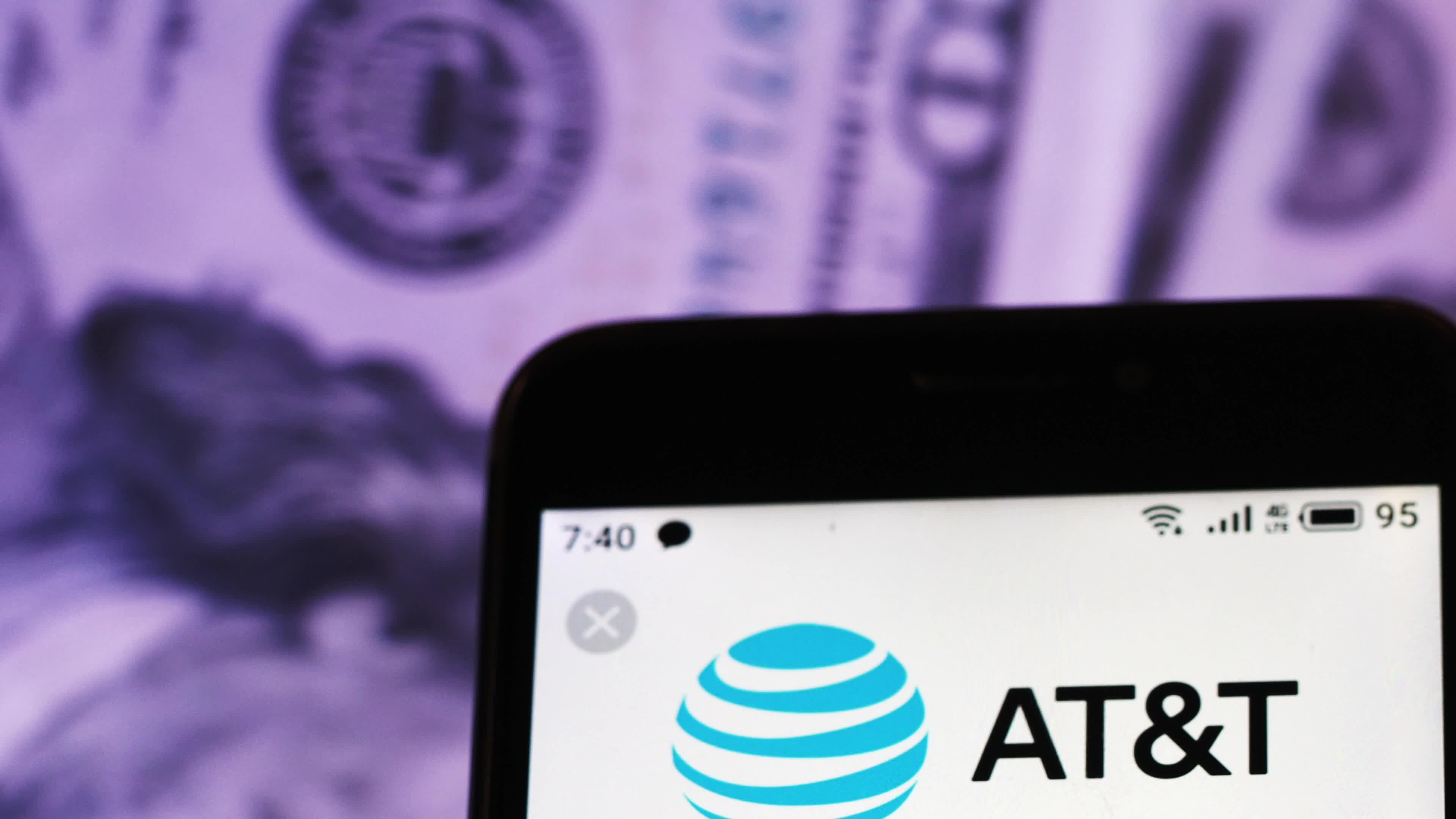 Video illustration the logo of AT&T Inc.