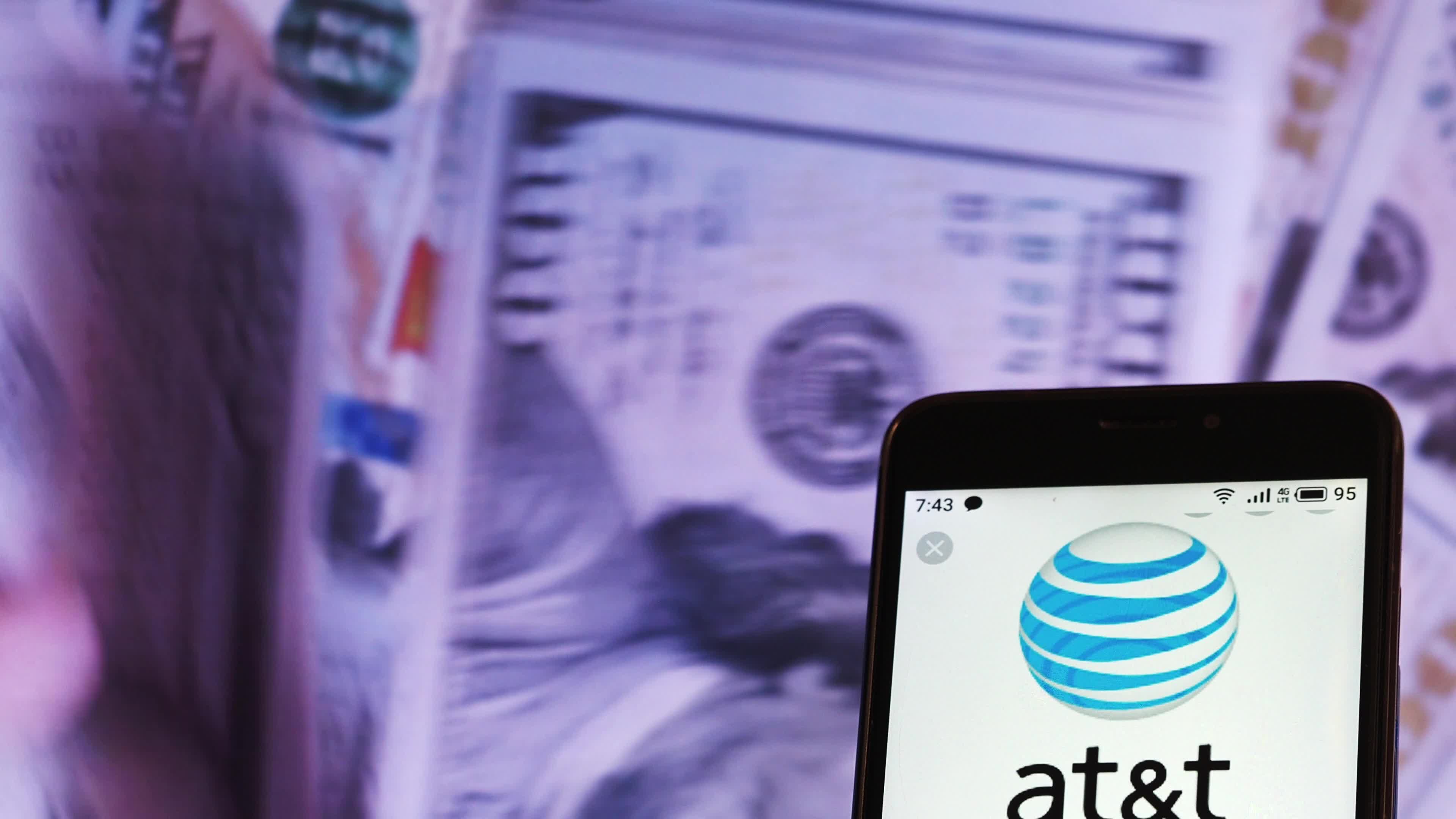 Video illustration the logo of AT&T Inc.