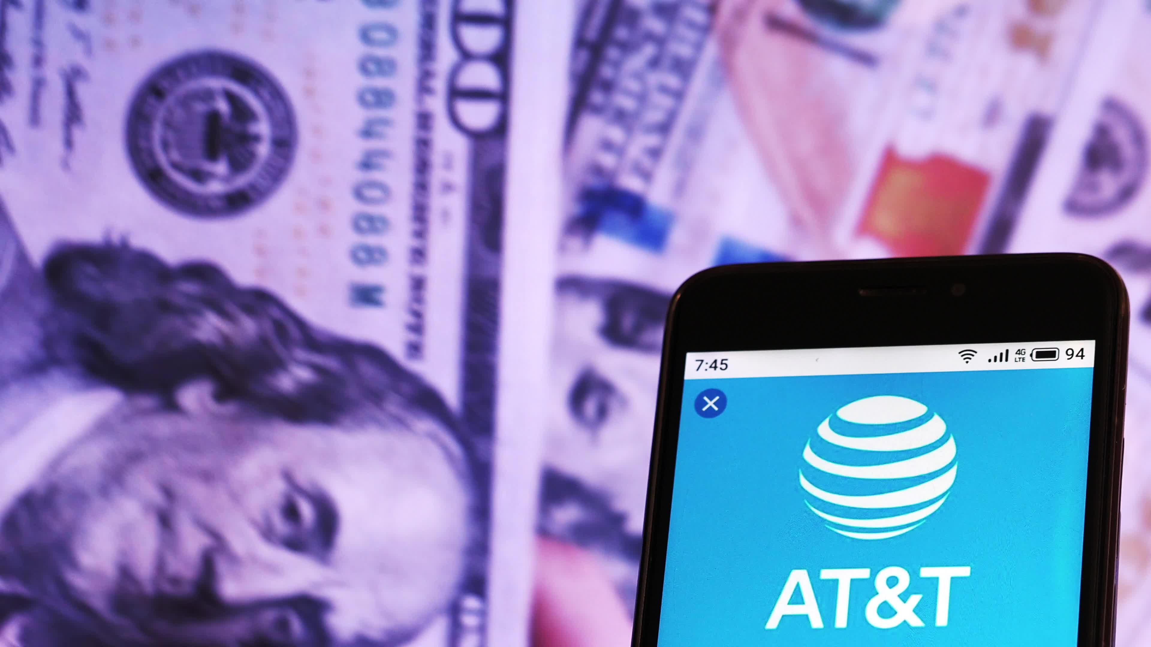 Video illustration the logo of AT&T Inc.