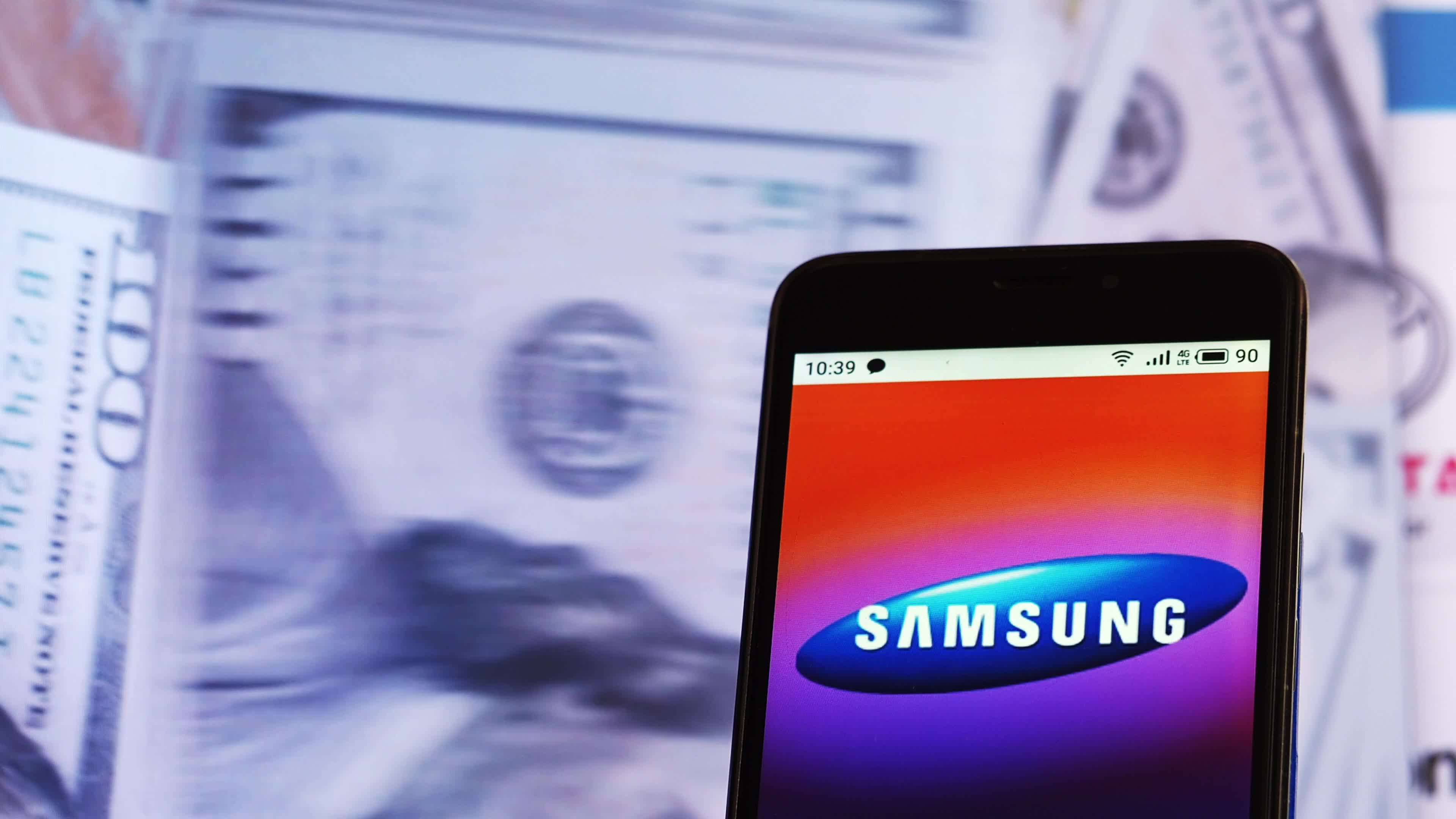 Video illustration the logo of Samsung Electronics Co., Ltd