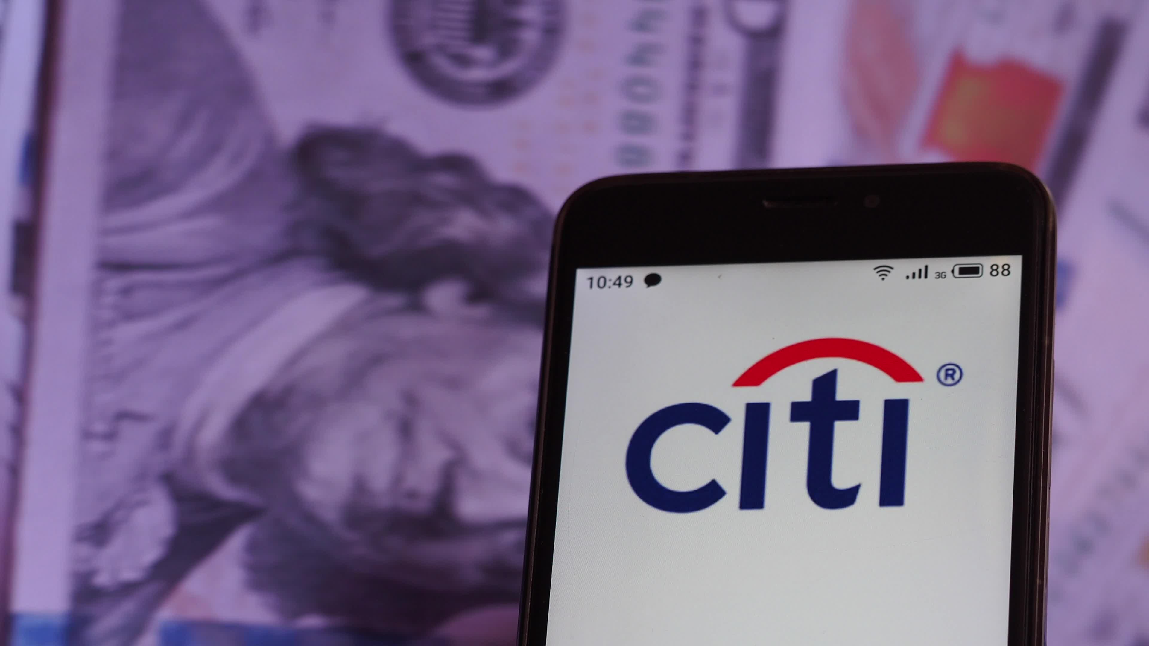 Video illustration the logo of Citigroup Inc.