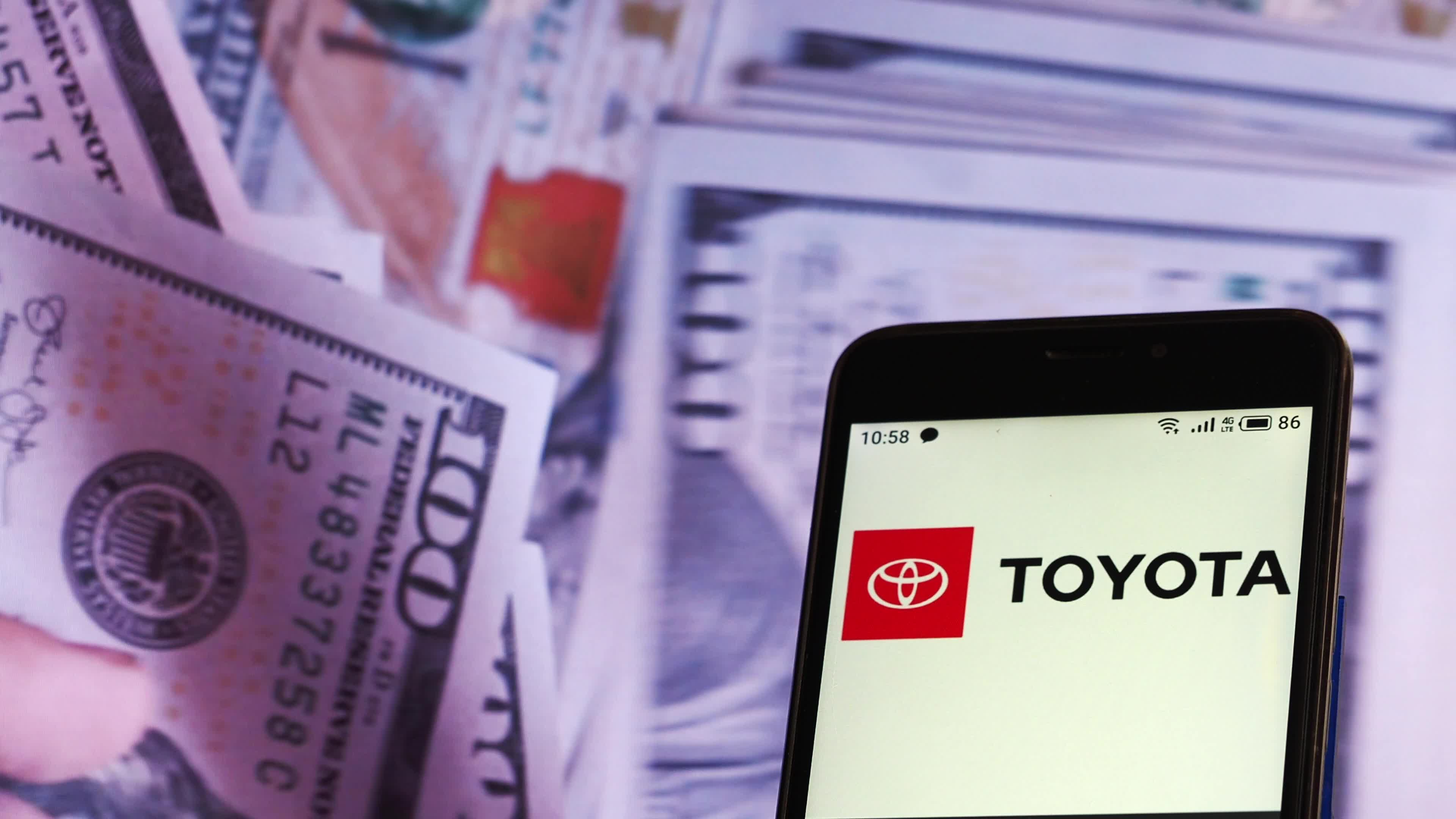 Video illustration the logo of Toyota Motor Corporation
