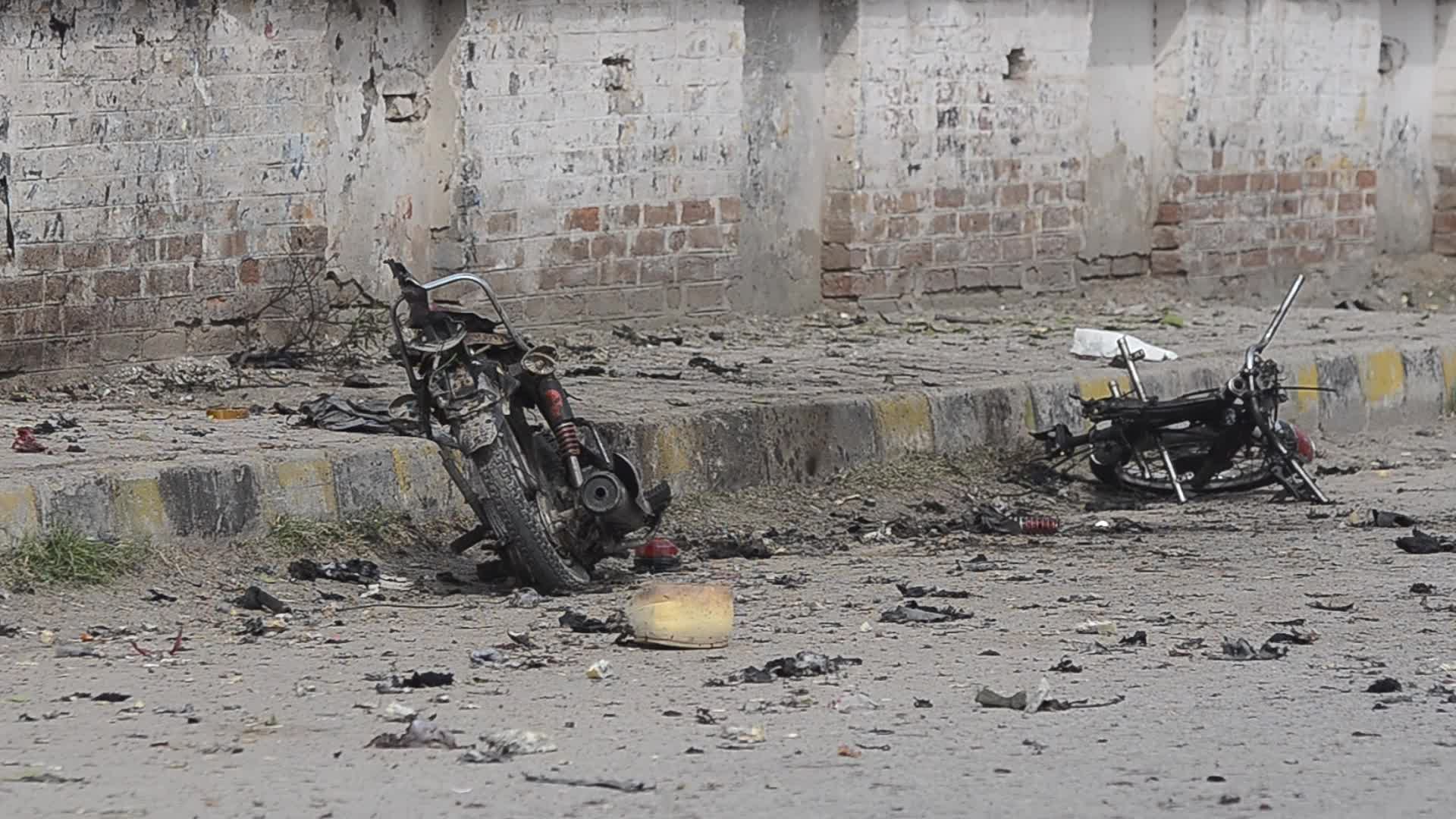 At least two people killed and one injured in an explosion on a roadside in Peshawar