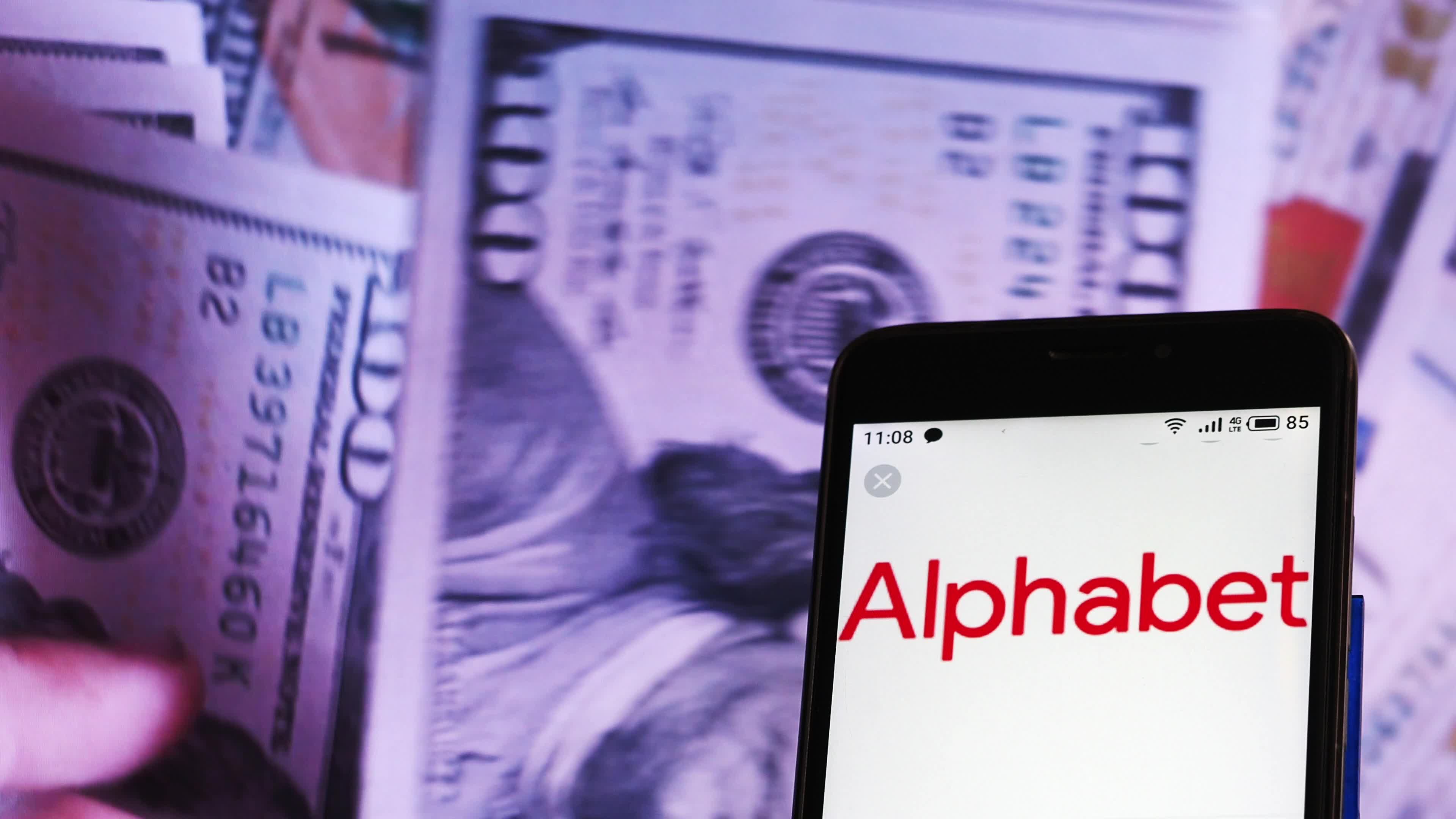 Video illustration the logo of Alphabet Inc.