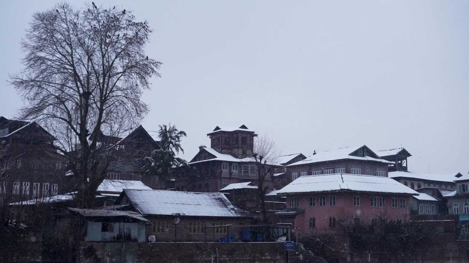 Heavy snowfall in Kashmir.