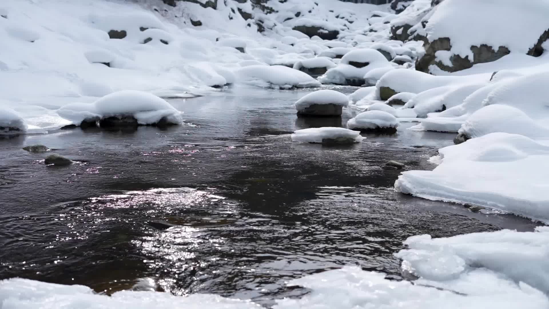 Frozen waterfall in Kashmir.