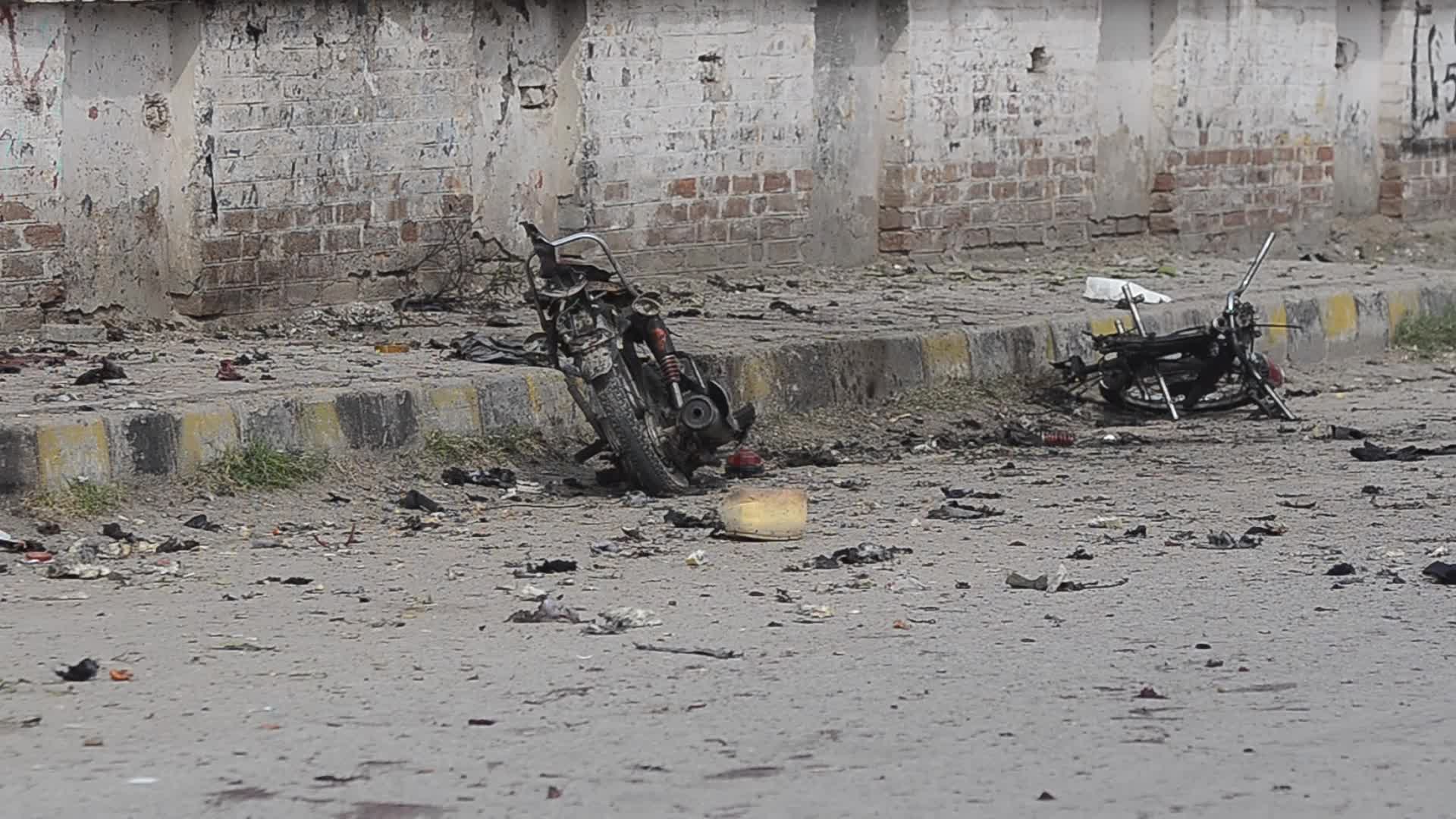 At least two people killed and one injured in an explosion on a roadside in Peshawar