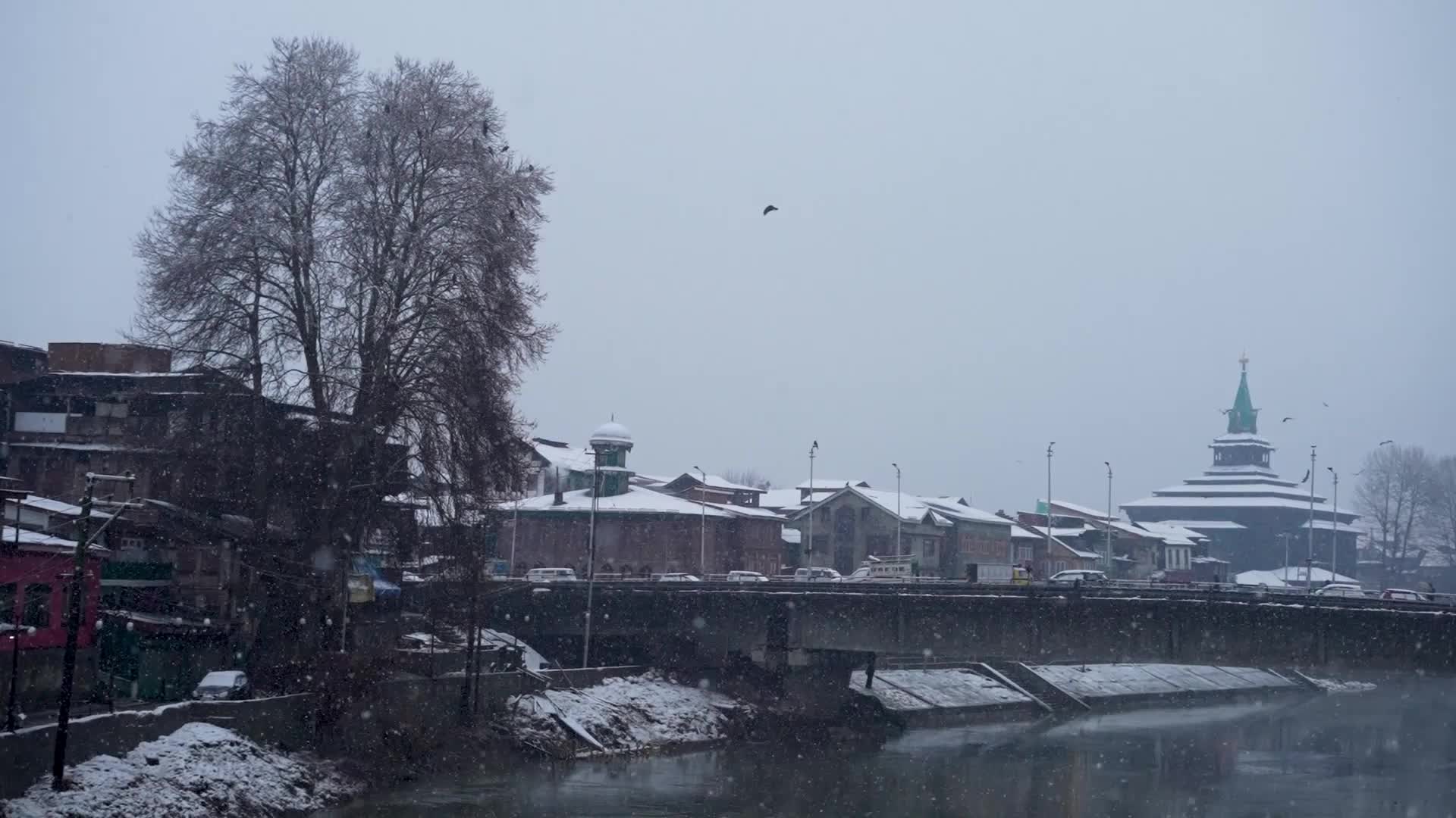 Heavy snowfall in Kashmir.