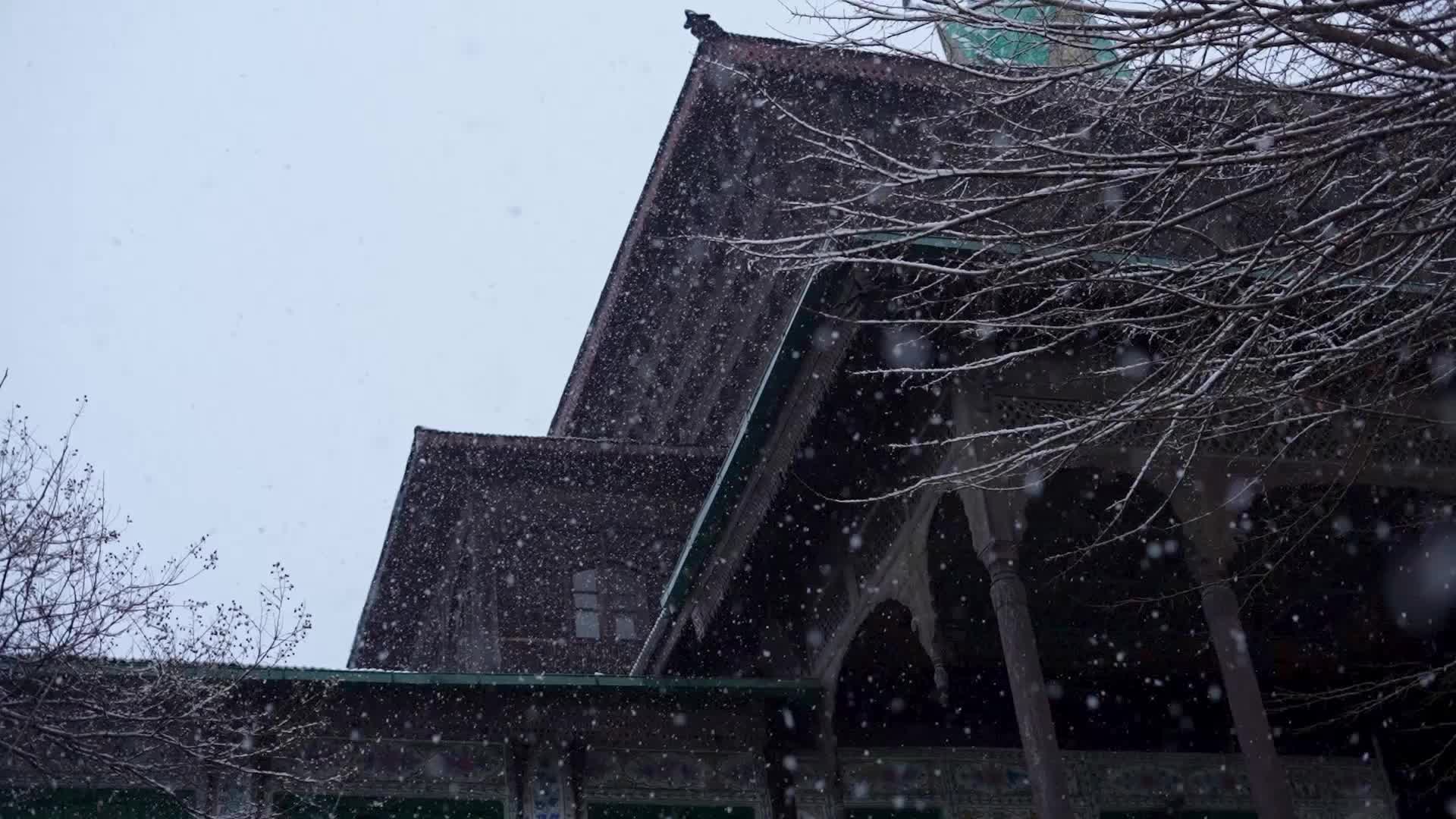 Heavy snowfall in Kashmir.