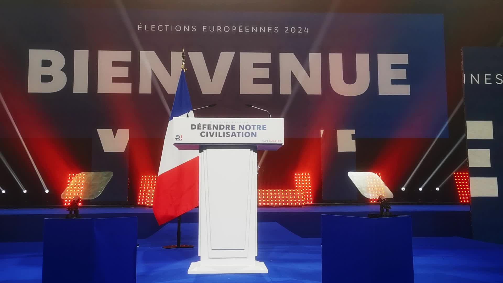 Party's campaign launch of the French far right party Reconquete for June's European Parliament elections