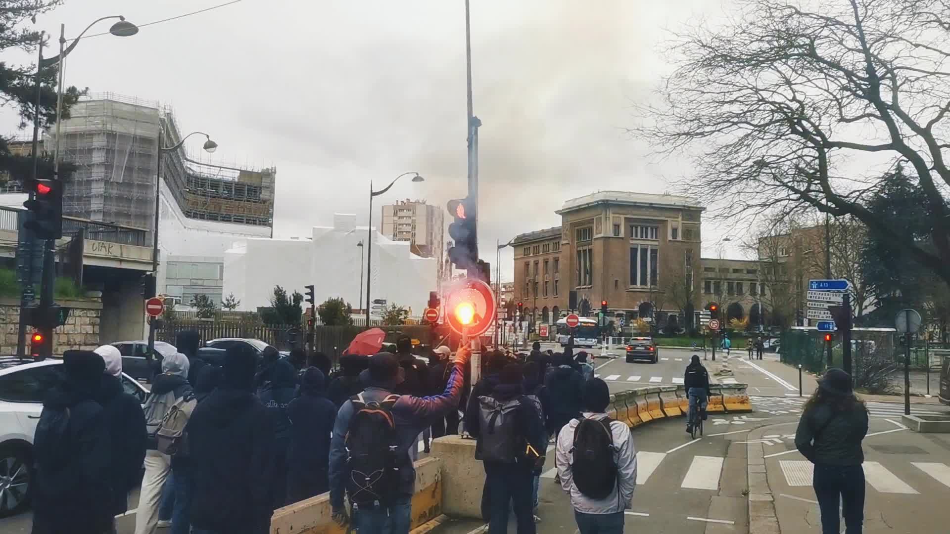 Anti Facists protest against French far right party Reconquete