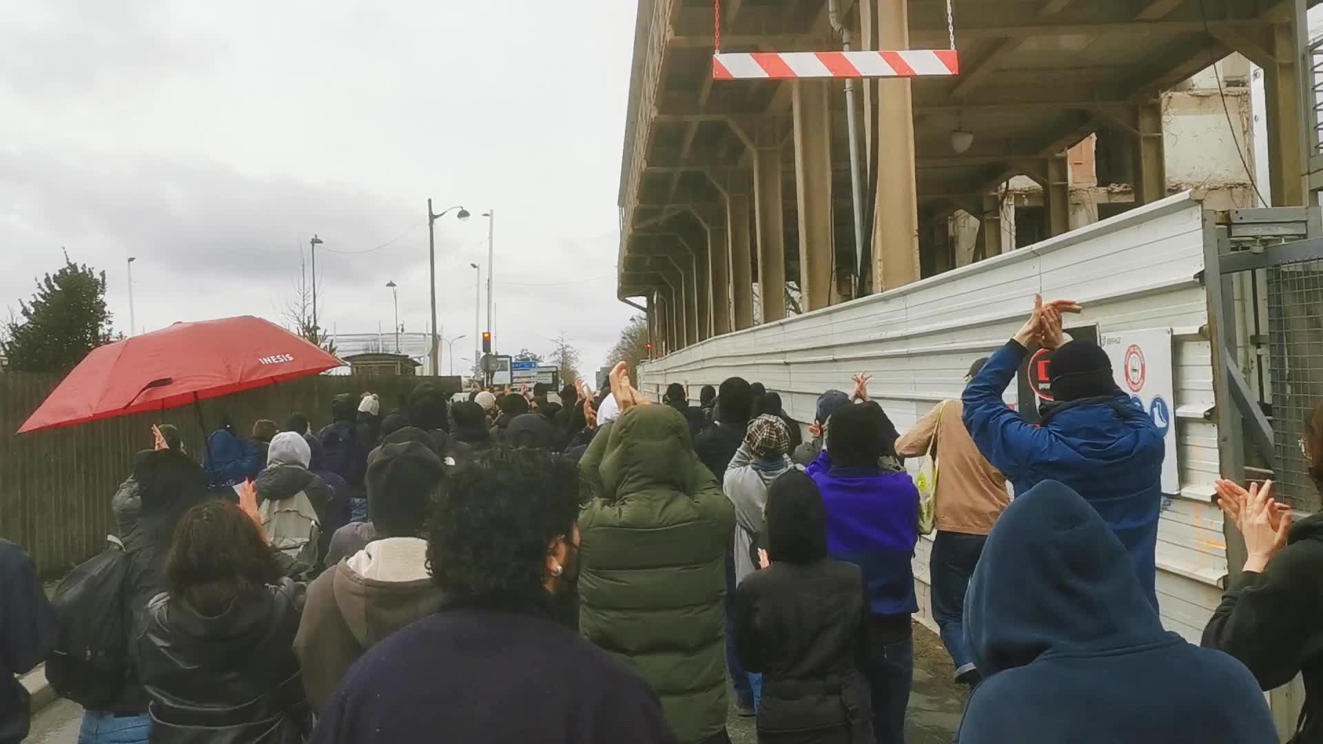 Anti Facists protest against French far right party Reconquete