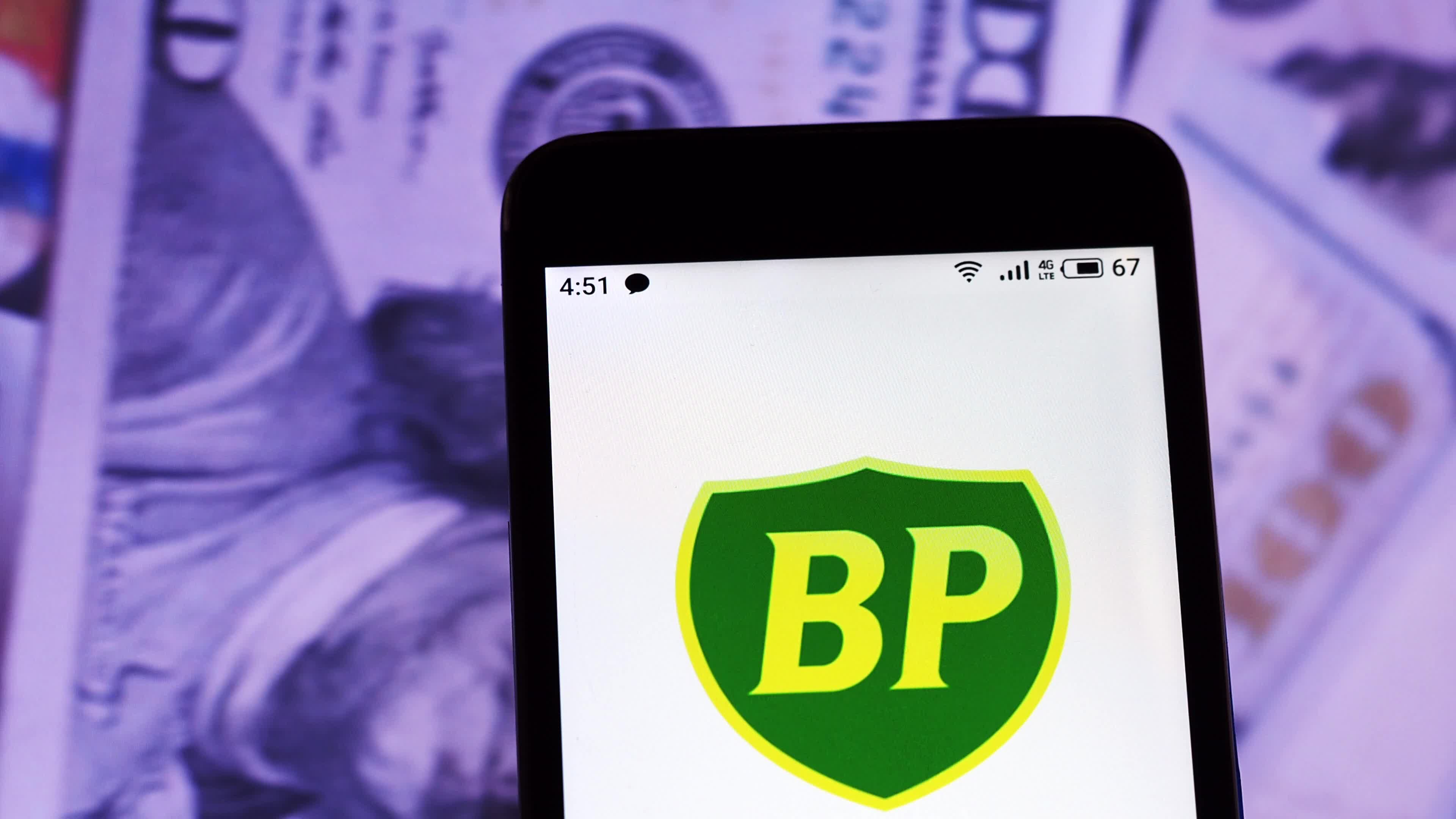 Video illustration the logo of BP plc