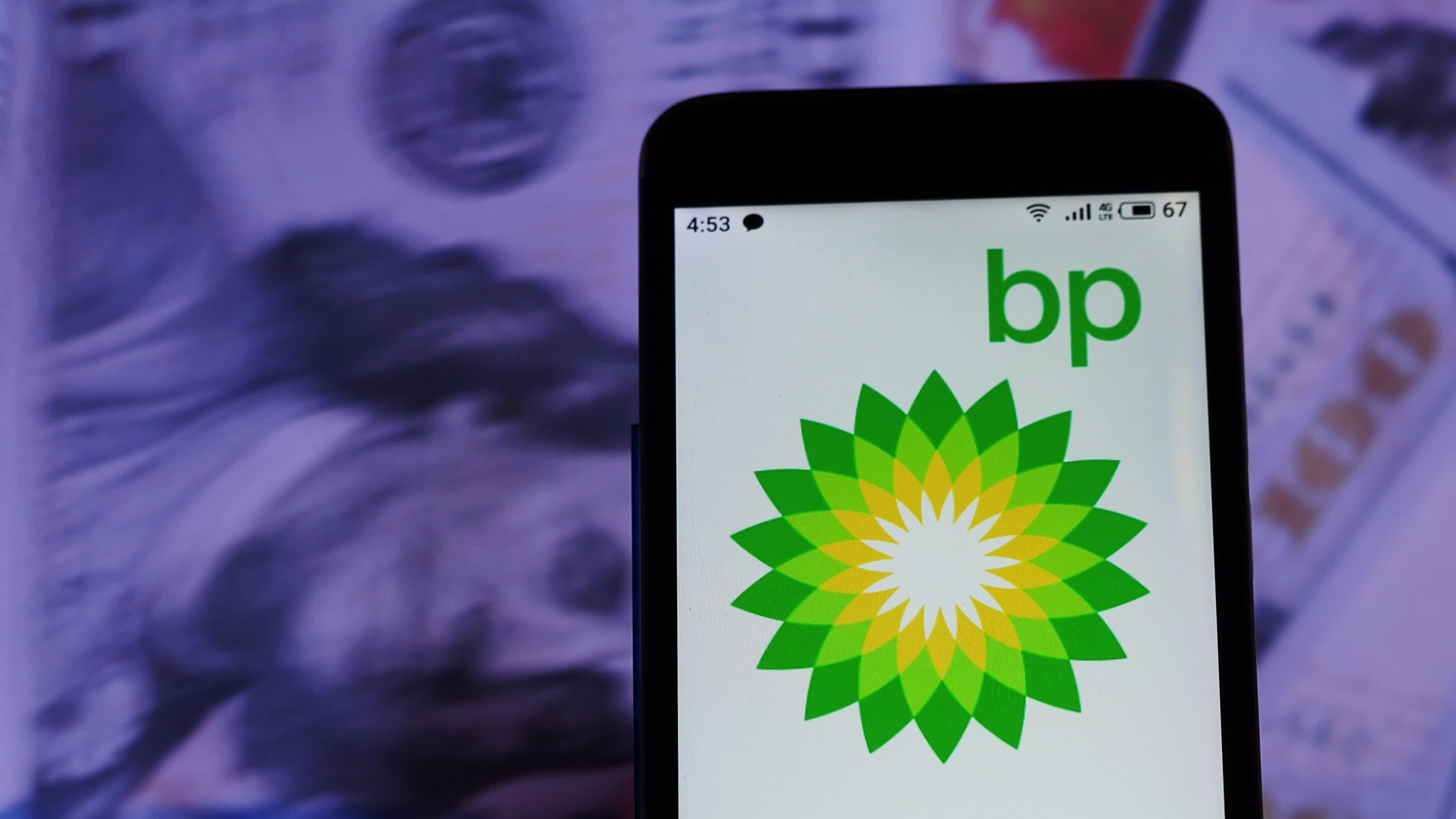 Video illustration the logo of BP plc