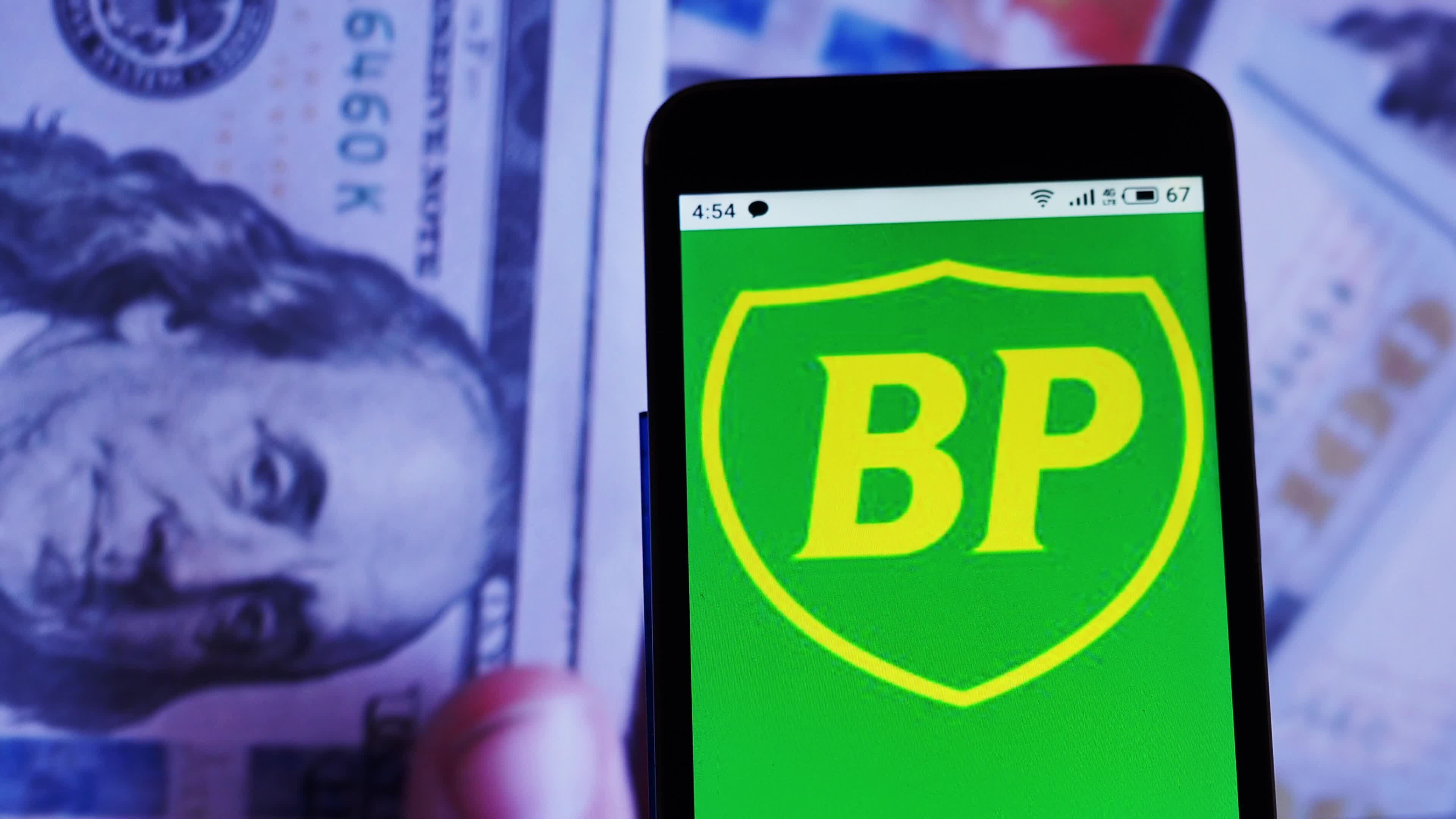 Video illustration the logo of BP plc