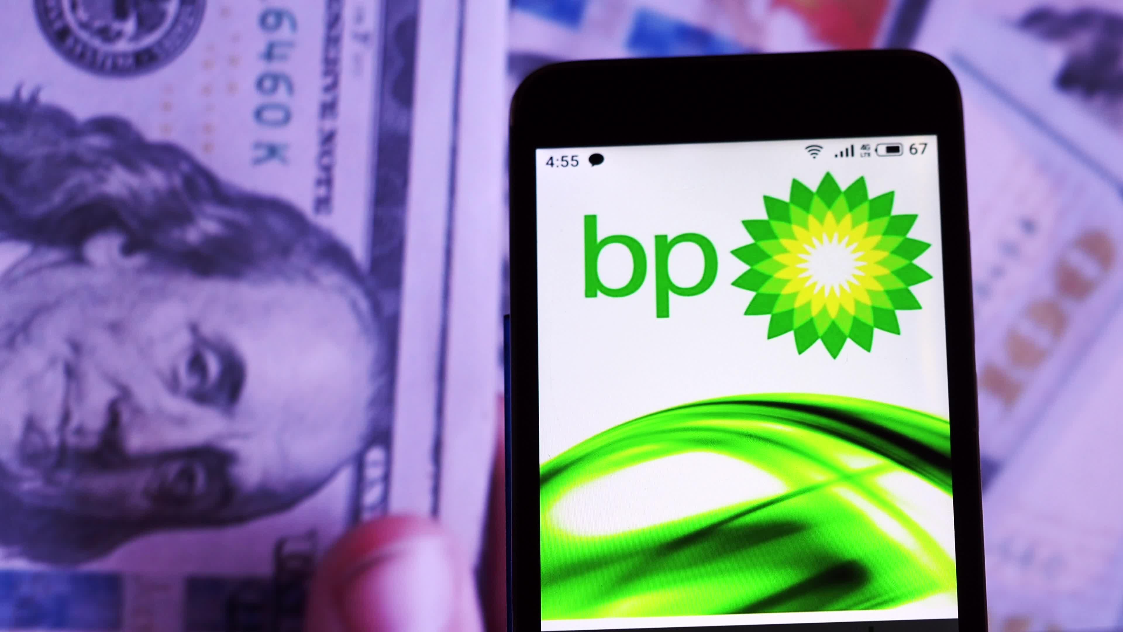 Video illustration the logo of BP plc